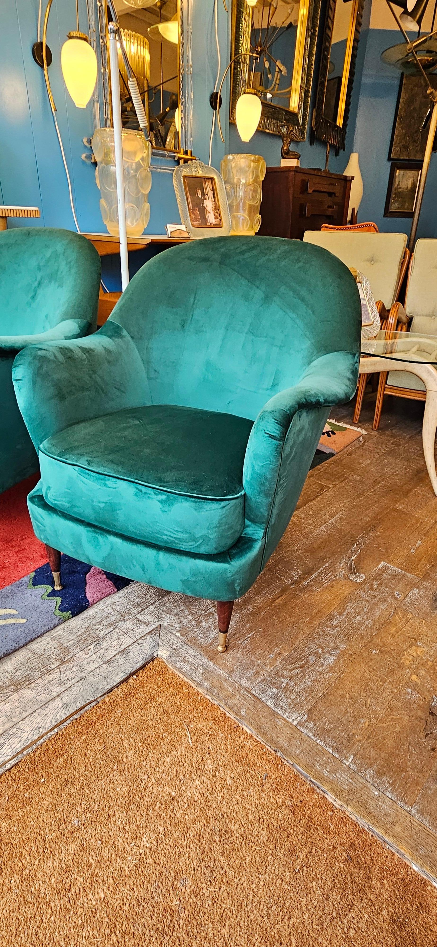 Mid-Century Modern Ico Parisi pair of armchairs For Sale