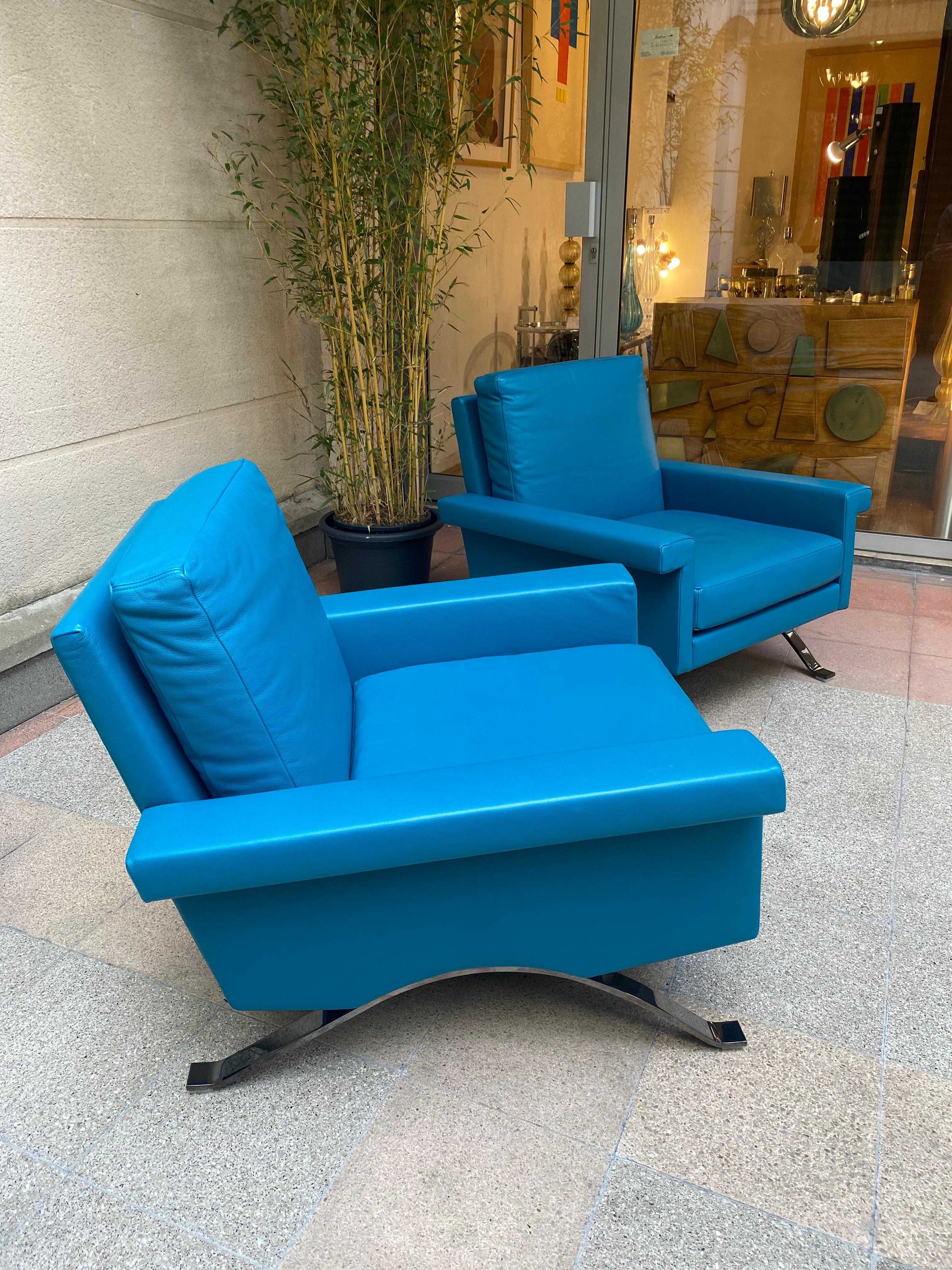Italian Ico Parisi Pair of armchairs - Lounge ´875´ Cassina Edition For Sale