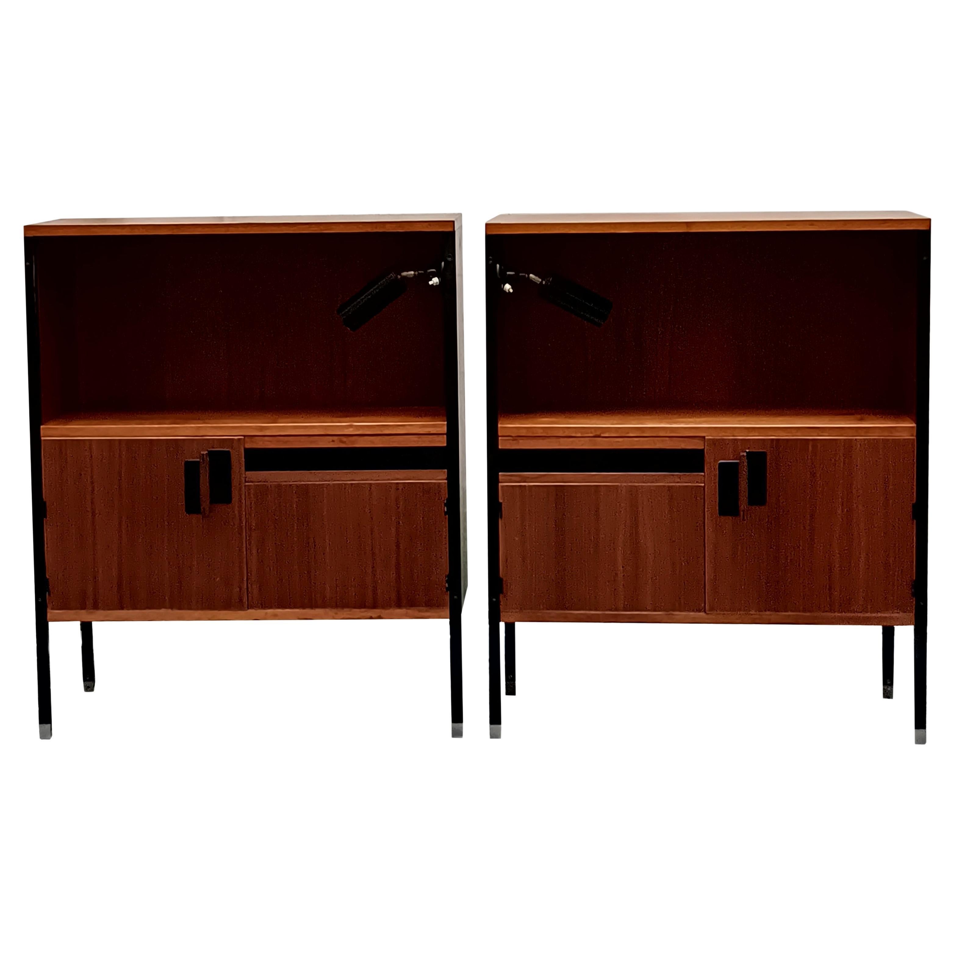 Ico Parisi for MIM Rome Pair of Nightstands "Positano," Italy 1960s