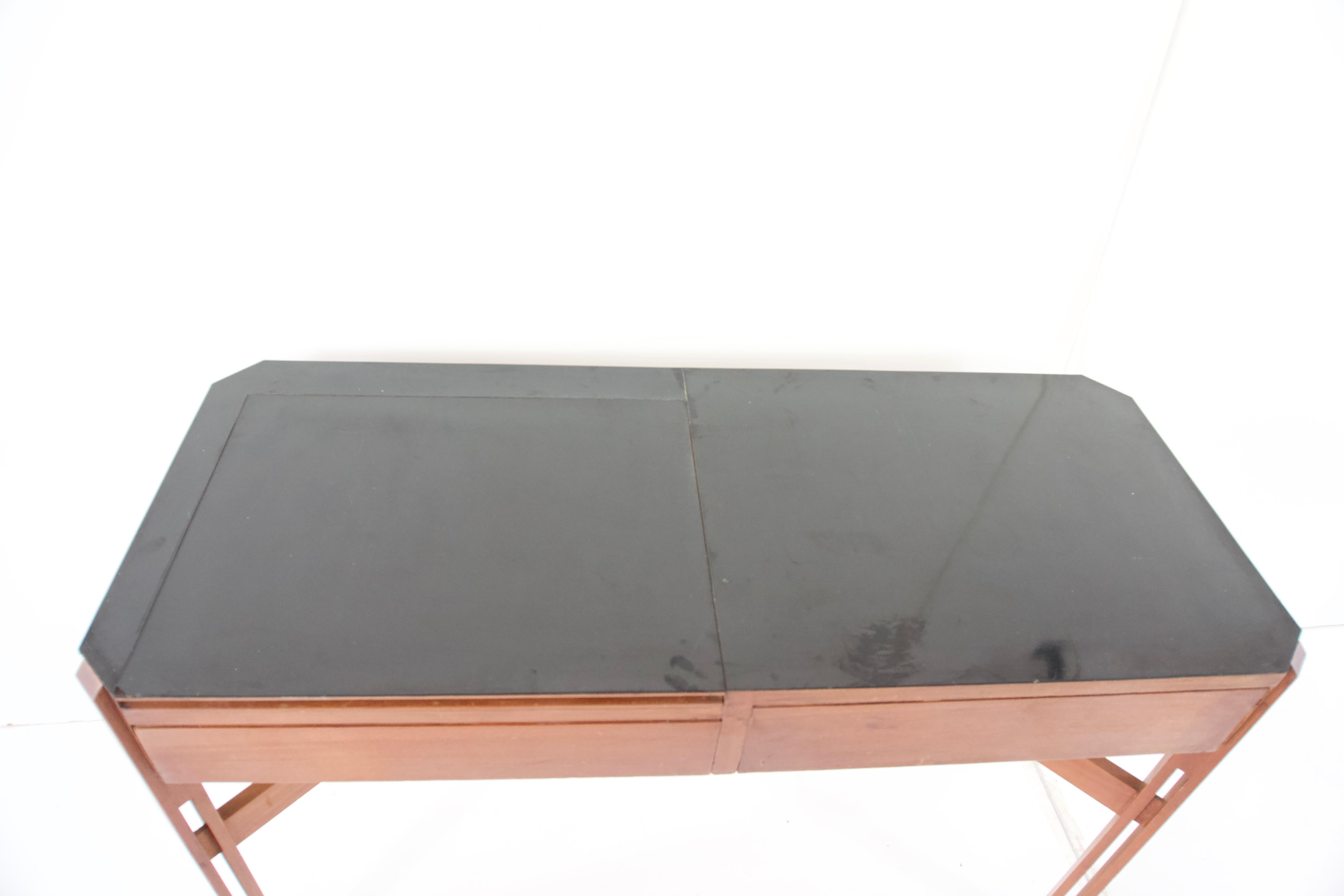 Ico Parisi Rare Large Wood and Laminate Desk with Mirror, Hotel Lorena, 1959.60 For Sale 3