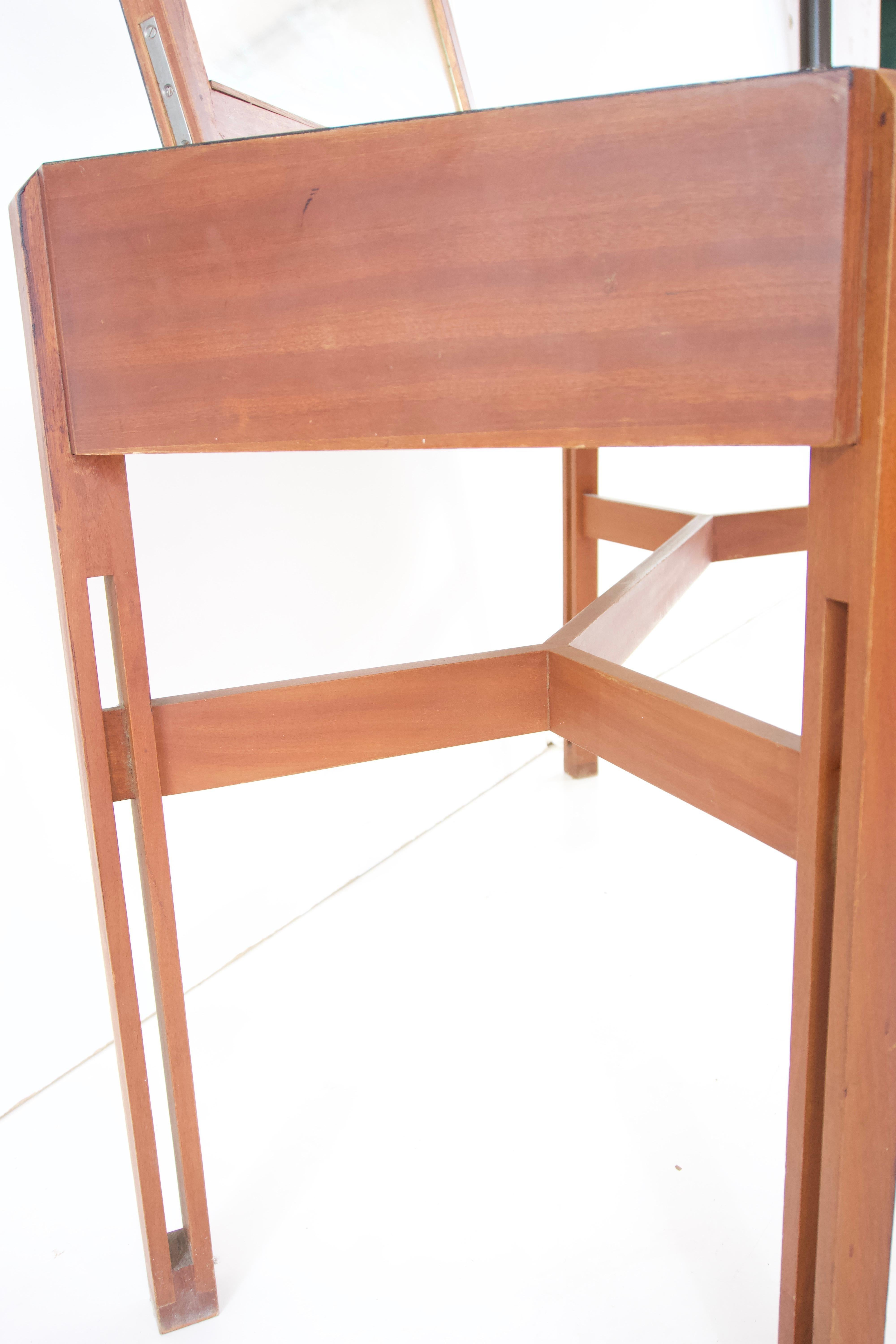 Ico Parisi Rare Large Wood and Laminate Desk with Mirror, Hotel Lorena, 1959.60 For Sale 11