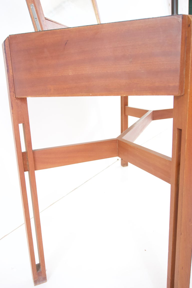 Ico Parisi Rare Large Wood and Laminate Desk with Mirror, Hotel Lorena, 1959.60 For Sale 14