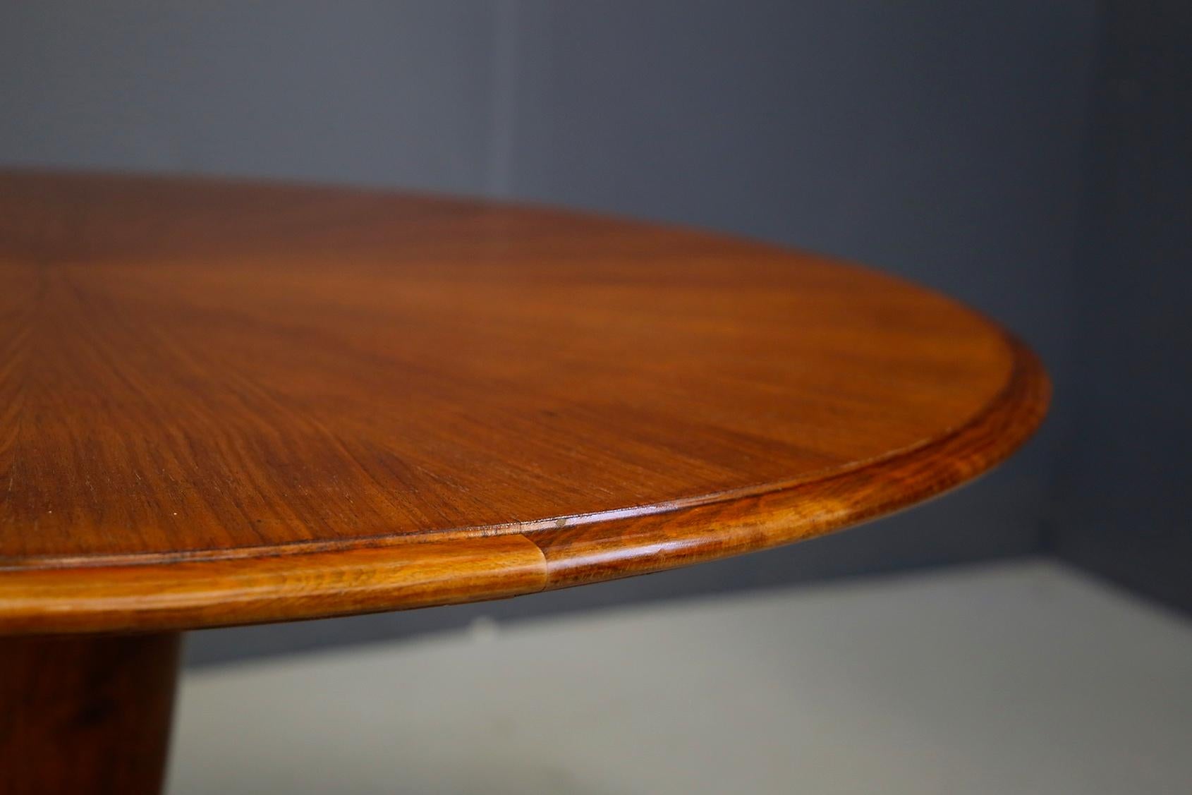 Mid-Century Modern Ico Parisi Rare Published and Certified Flap Table in Wood and Brass, from 1950s