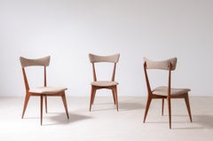 Ico Parisi, seltener Satz von 6 Stühlen aus Nussbaumholz mit Schmetterlingsrückenlehne