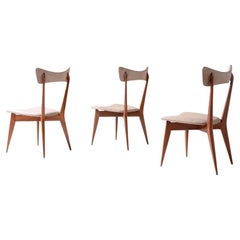 Ico Parisi, rare set of 6 walnut chairs with butterfly backrest