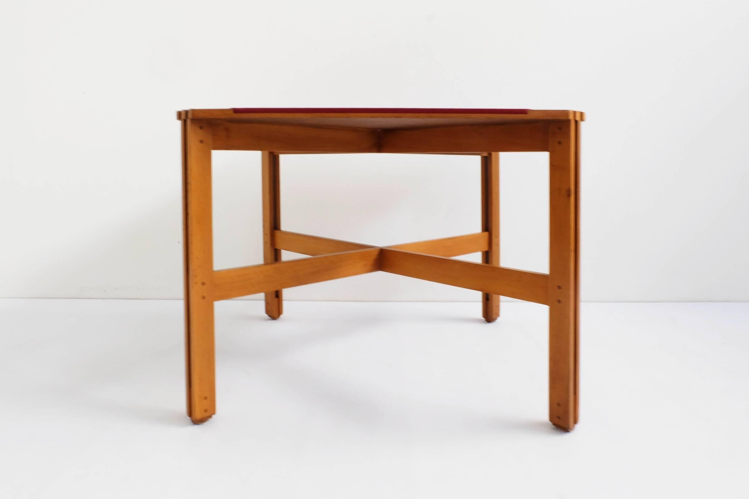 Fabric Ico Parisi Rare Square Table Mod. 753/2, Italy, 1962