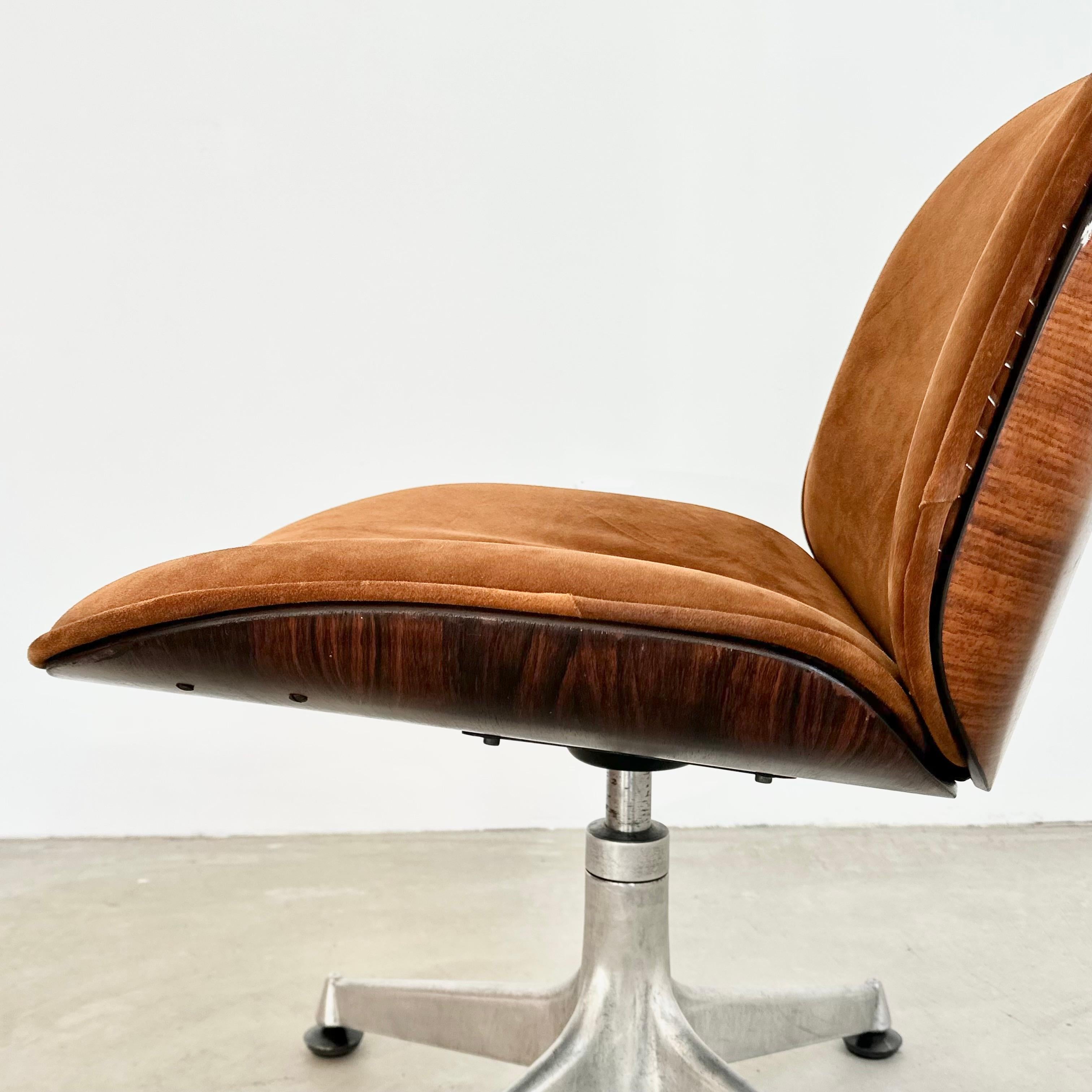 Silla de escritorio Ico Parisi de palisandro y ante, años 50 Italia 9