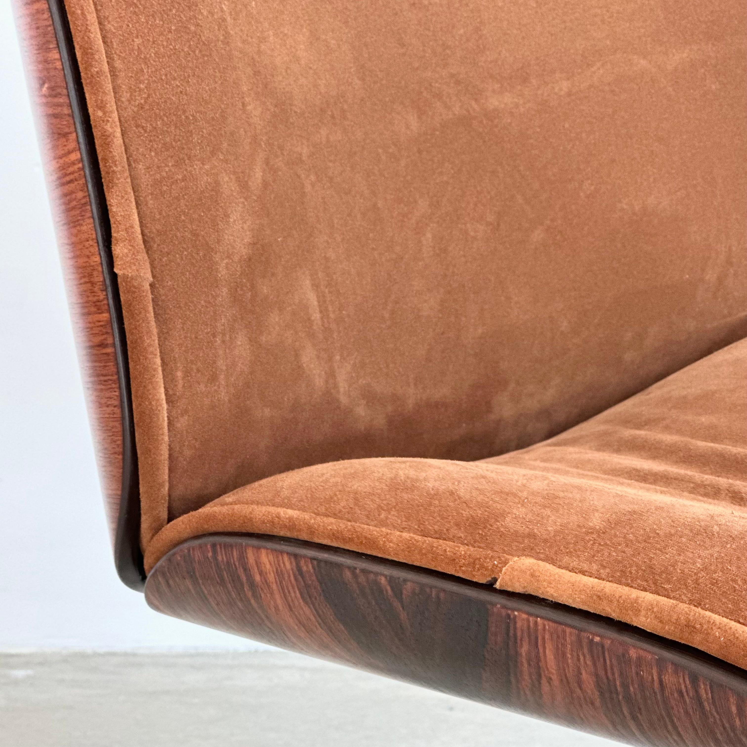 Silla de escritorio Ico Parisi de palisandro y ante, años 50 Italia 11