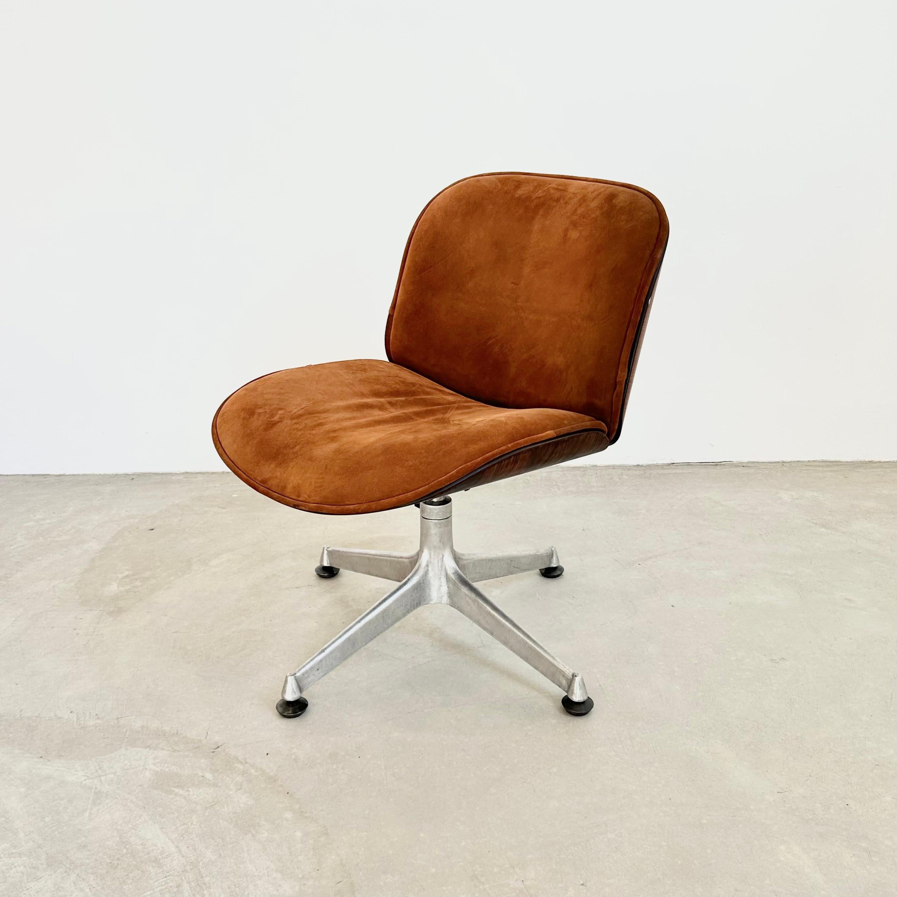 Silla de escritorio Ico Parisi de palisandro y ante, años 50 Italia 1