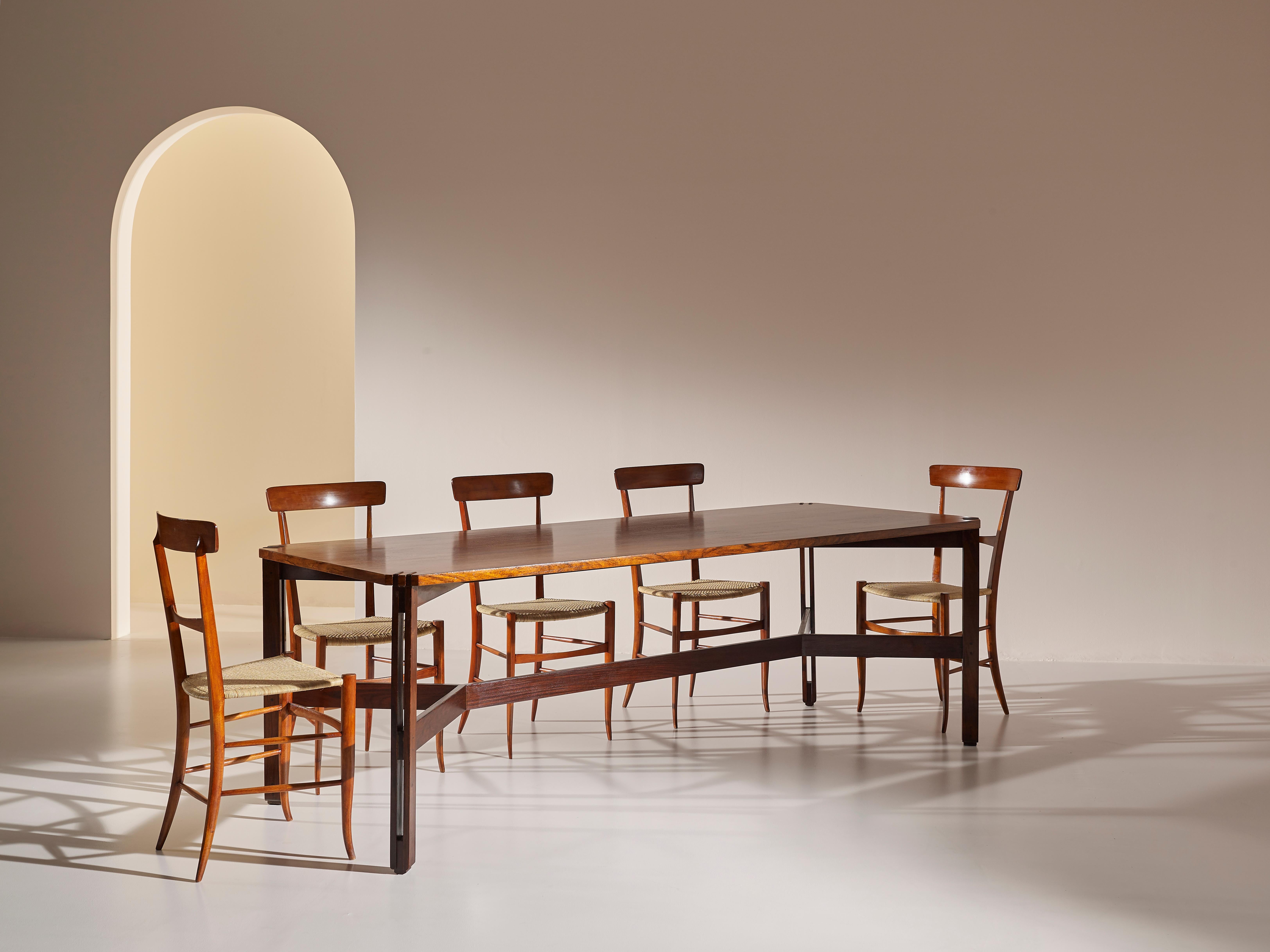 Table de salle à manger en bois de rose Ico Parisi Mod. 754/2 pour Figli Di Amedeo Cassina, 1959 en vente 4