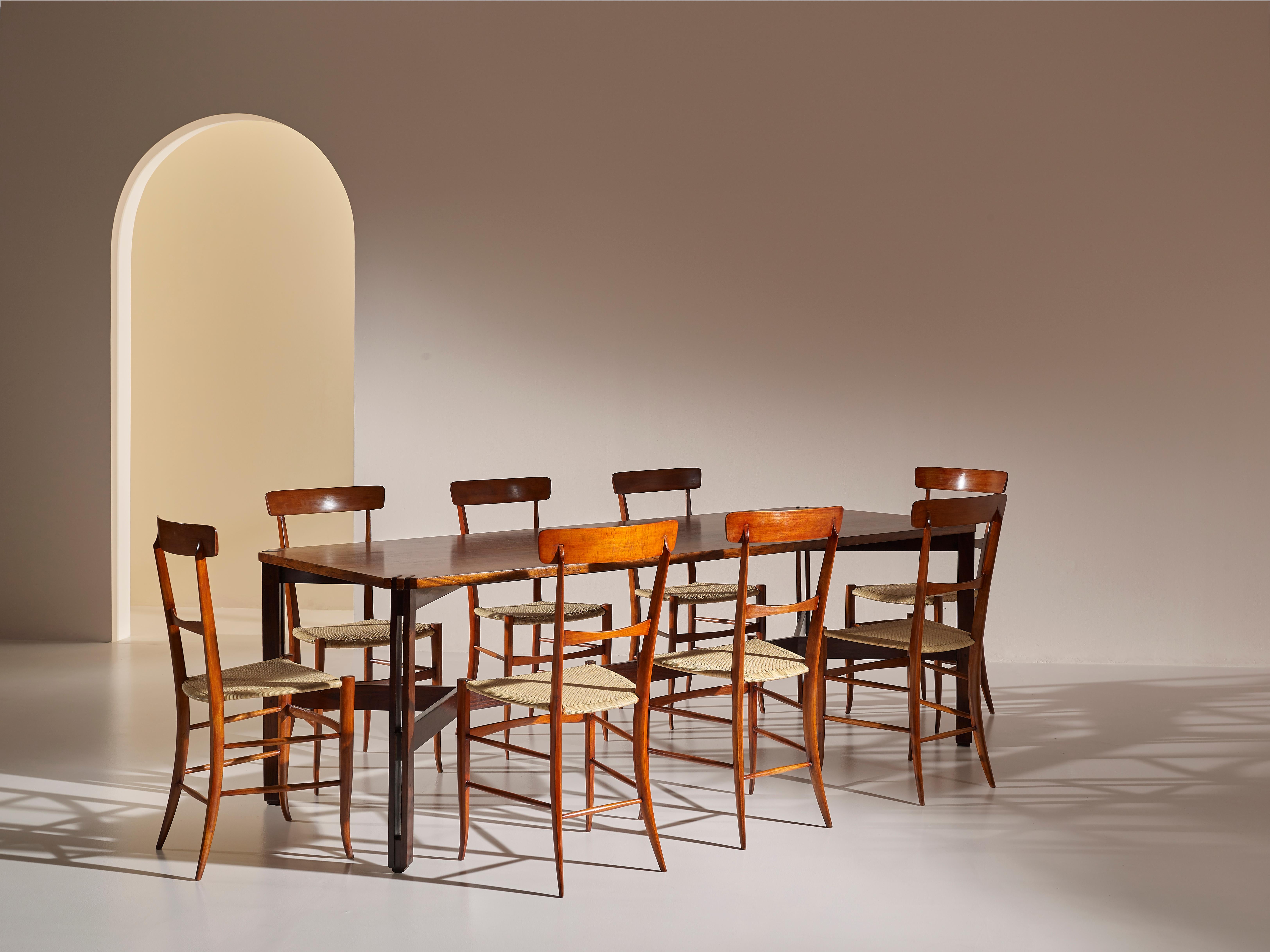 Table de salle à manger en bois de rose Ico Parisi Mod. 754/2 pour Figli Di Amedeo Cassina, 1959 en vente 6