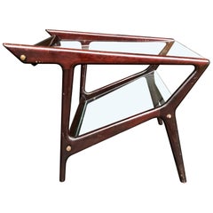 Vintage Ico Parisi Rosewood Magazine Rack Side Table