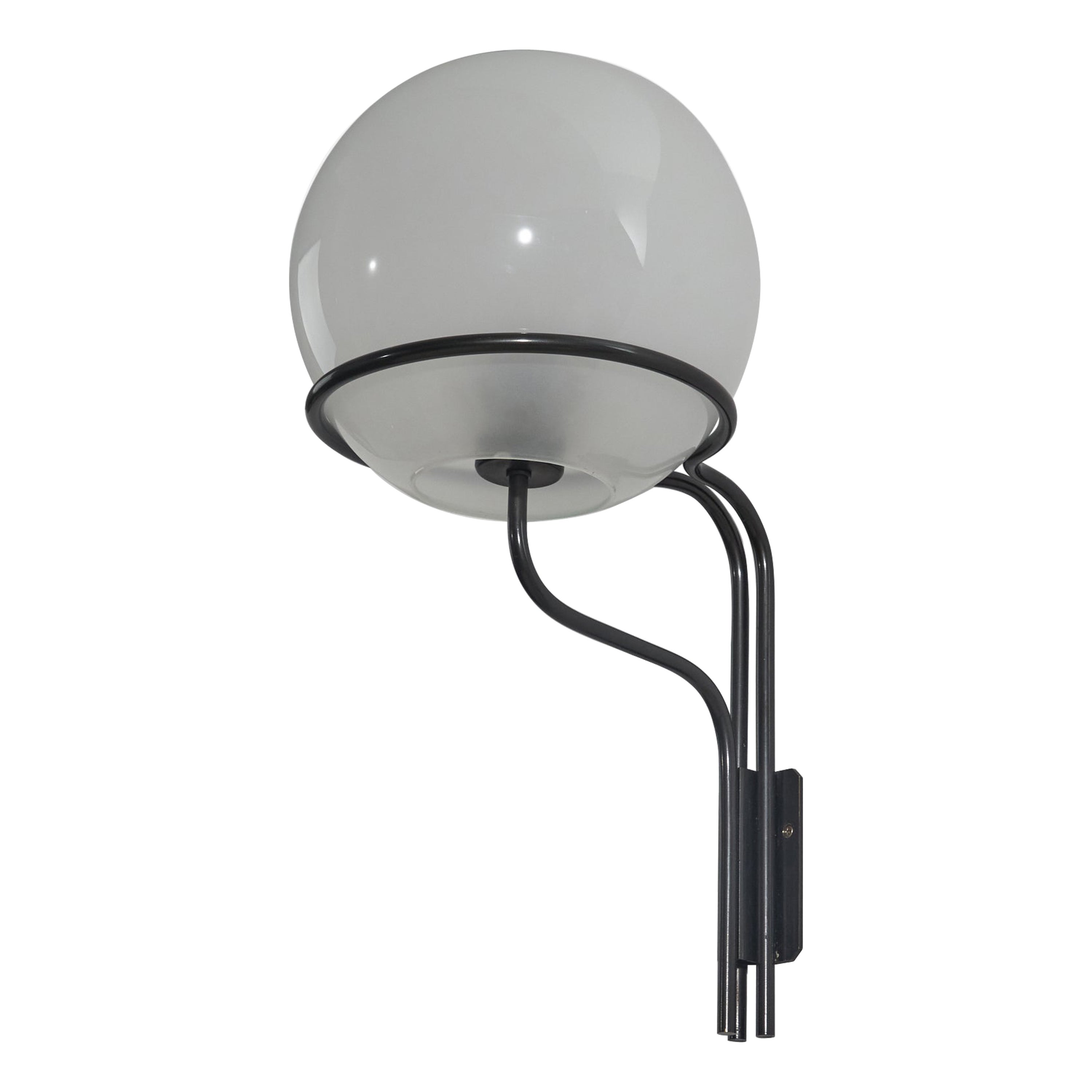 Ico Parisi Sconce, Lacquered Metal, Glass, Arteluce, Italy, C. 1960s