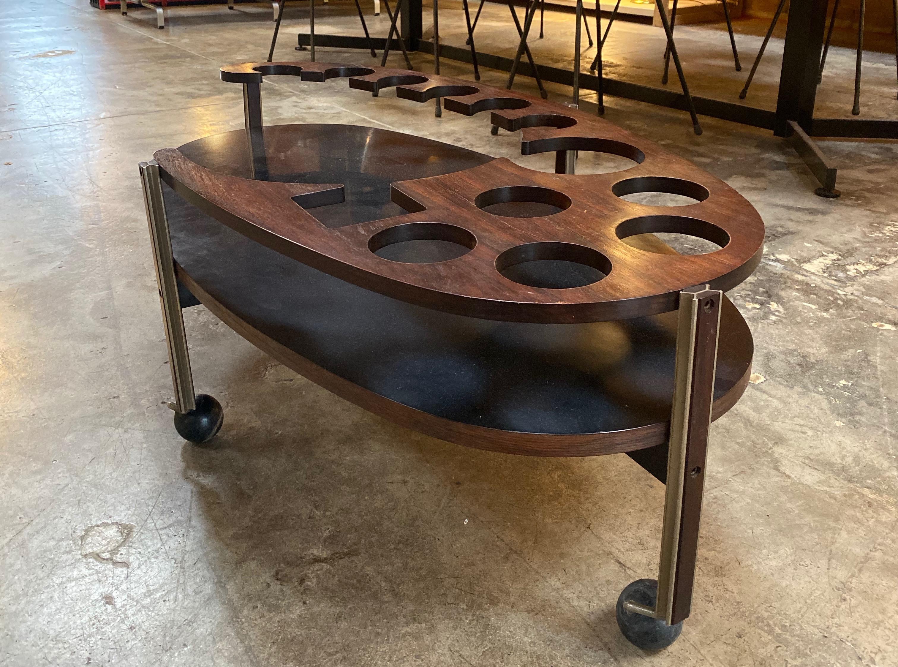 Mid-Century Modern Ico Parisi Sculptural Open Bar Coffee Table Mod. Idra, Italy, 1960s For Sale