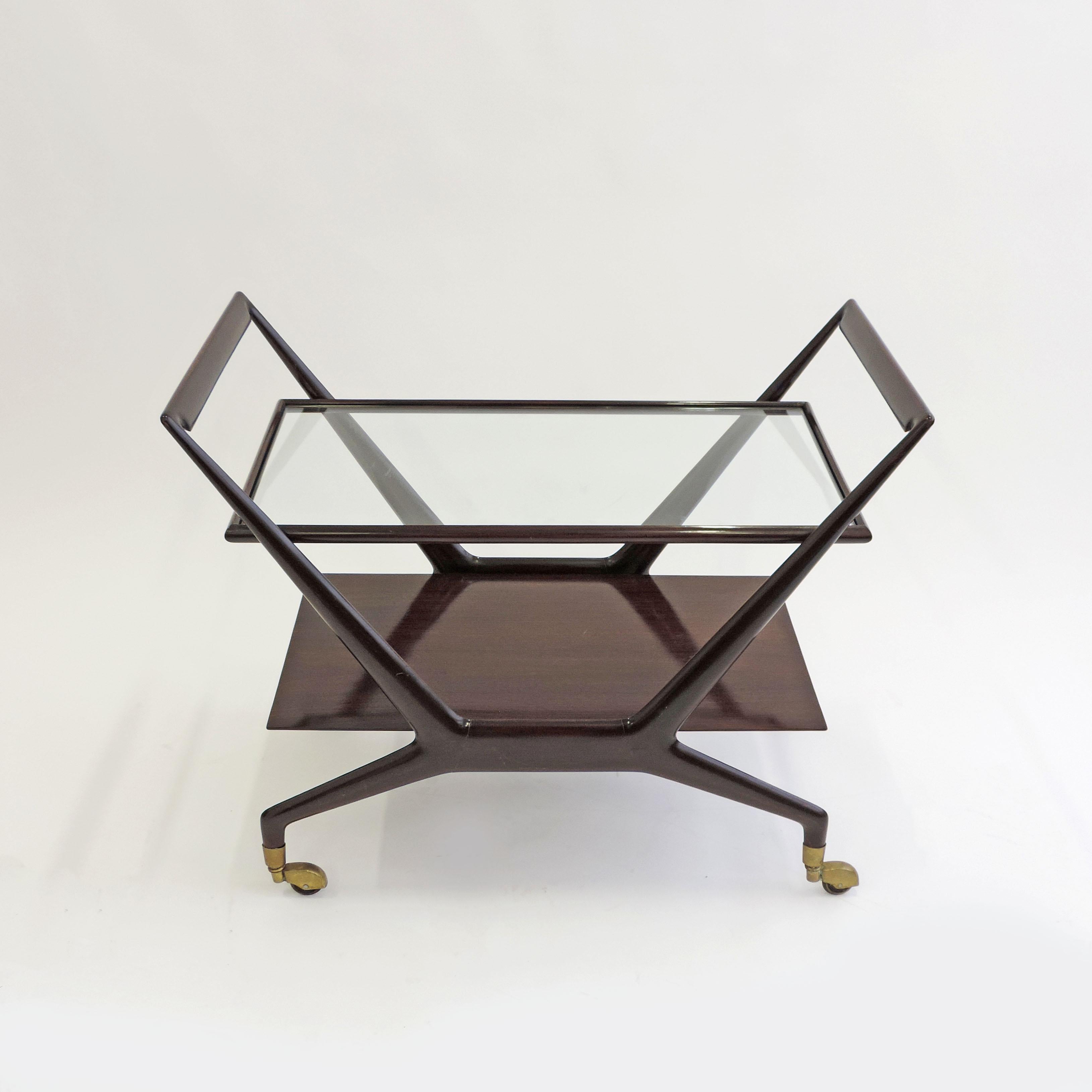 Ico Parisi Serving Cart for Fratelli Rizzi, Italy, 1949 In Good Condition In Milan, IT