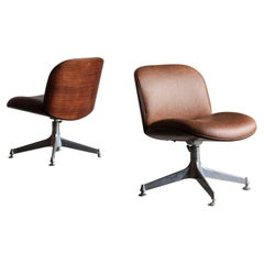 Ico Parisi Set of 2 Lounge Chairs for Mim, Italian design, 1960s