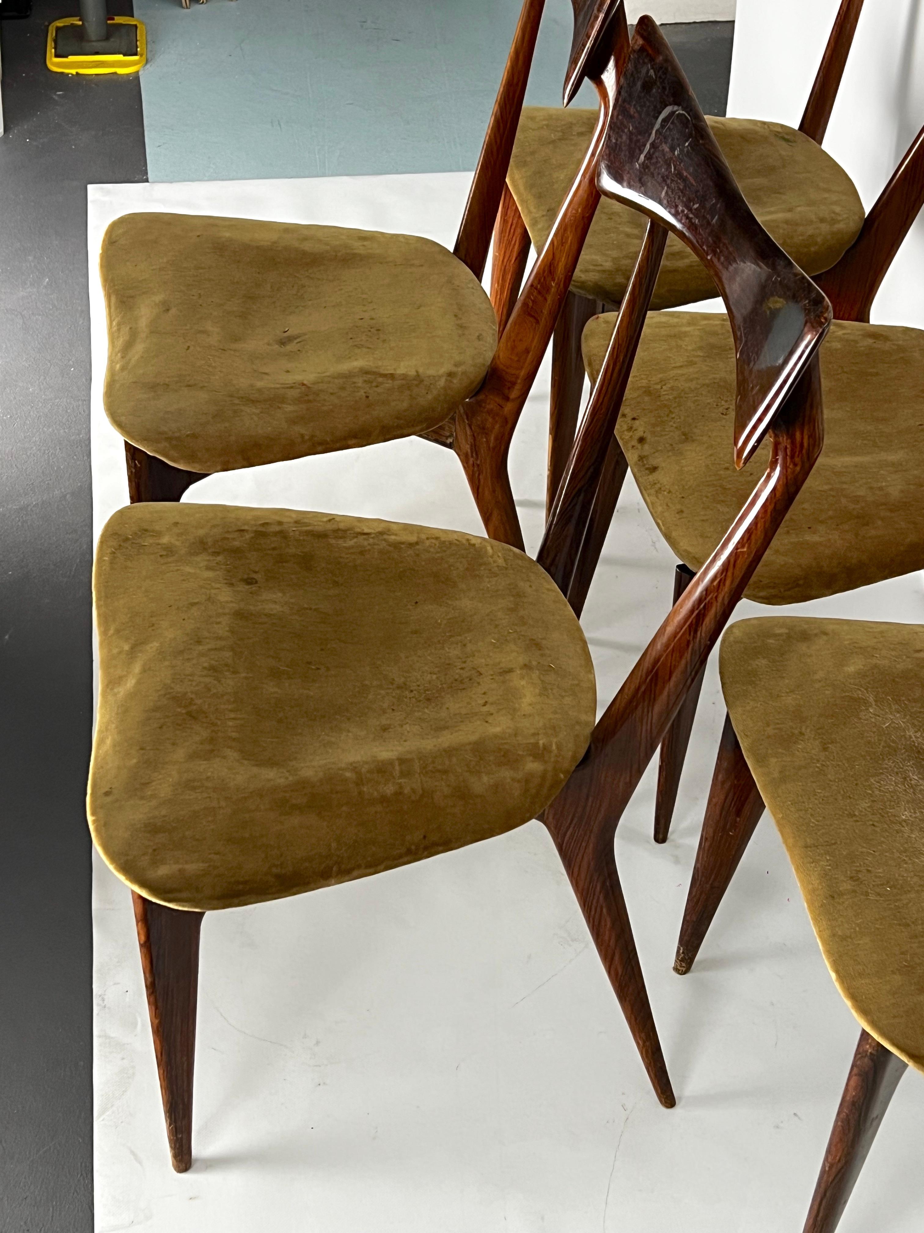 Ico Parisi, set of five Butterfly chairs for Ariberto Colombo. Italy 1950s In Good Condition In Catania, CT