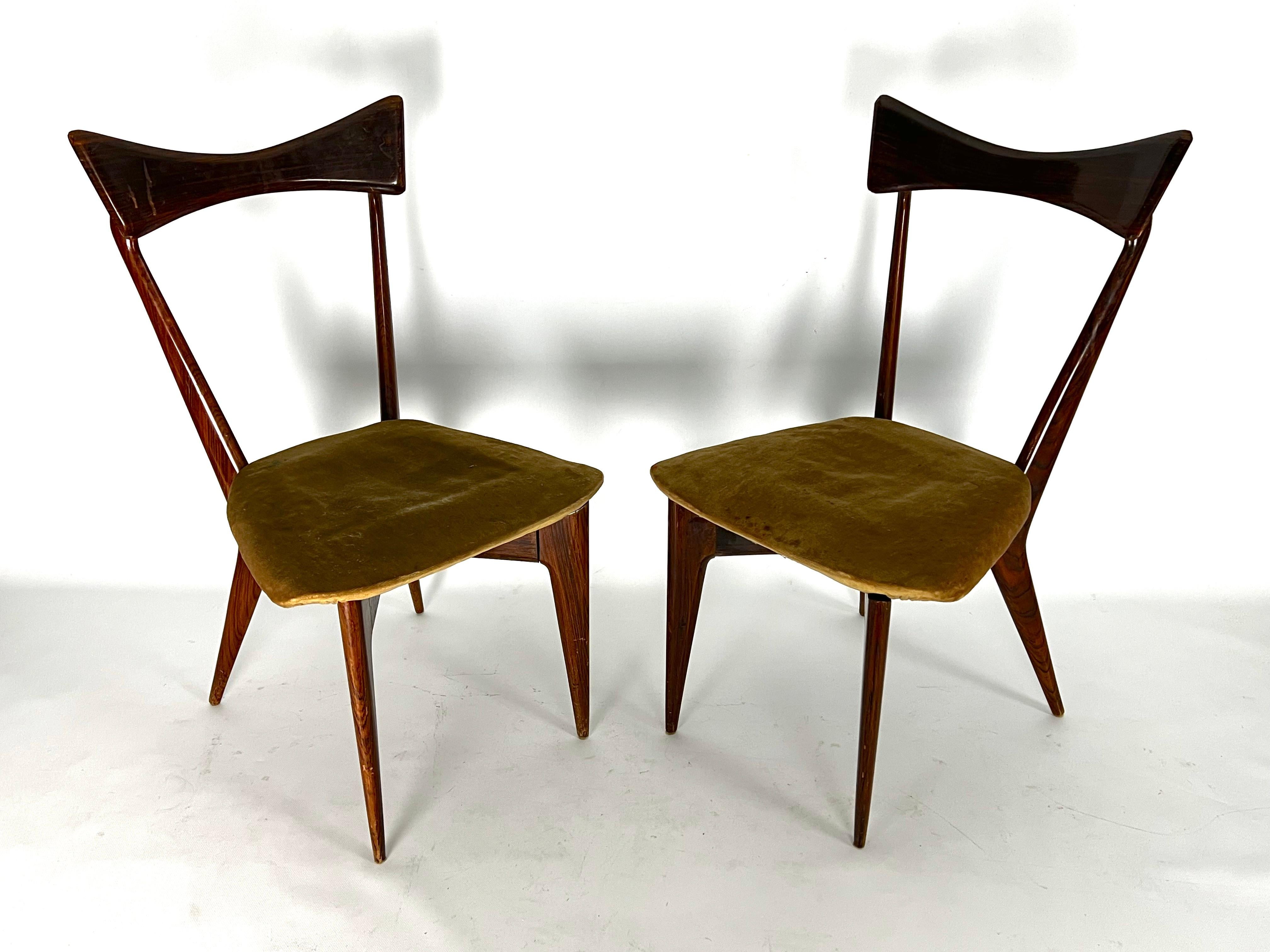 20ième siècle Ico Parisi, ensemble de cinq chaises papillon pour Ariberto Colombo. Italie années 1950