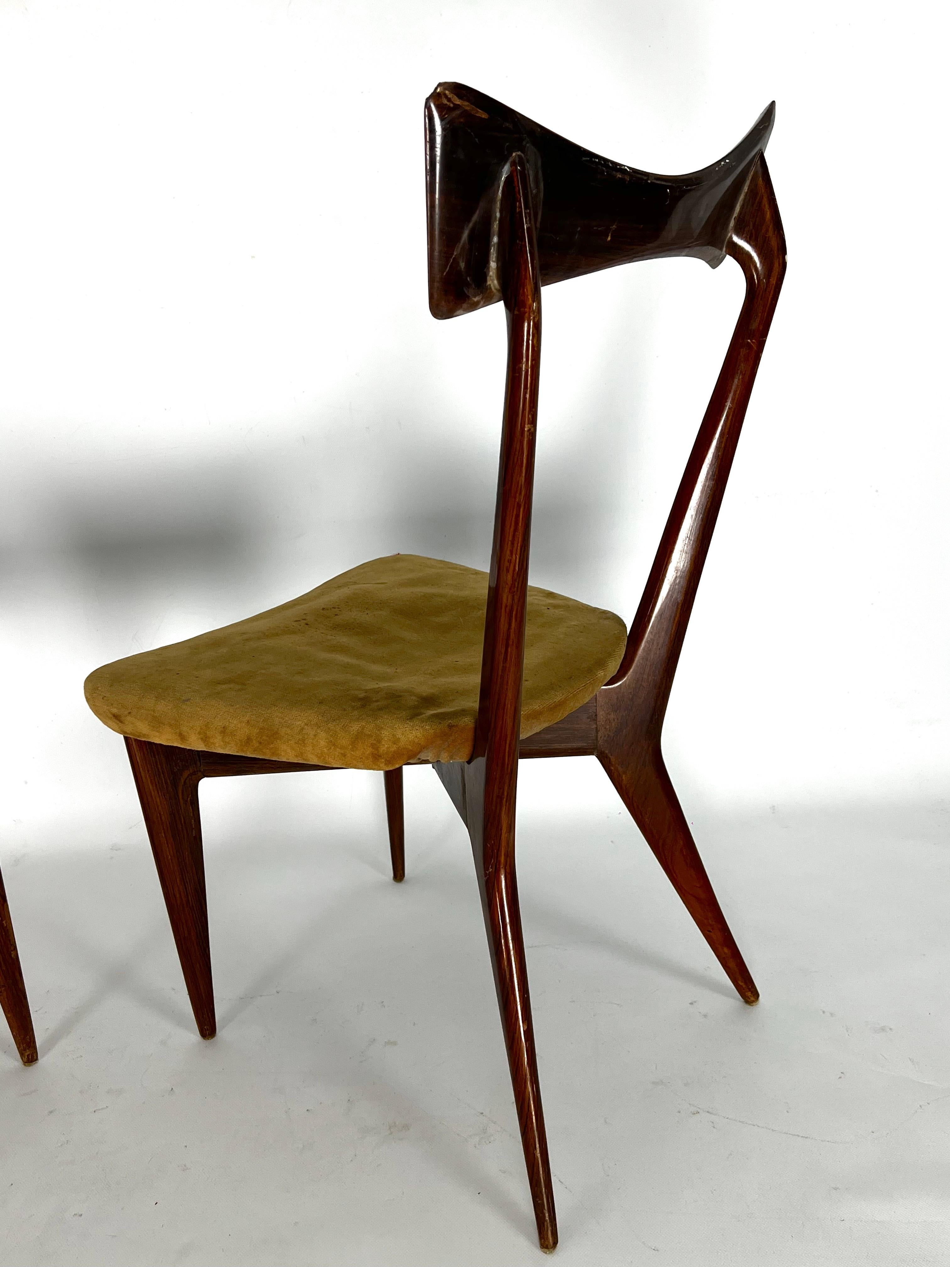 Ico Parisi, ensemble de cinq chaises papillon pour Ariberto Colombo. Italie années 1950 1