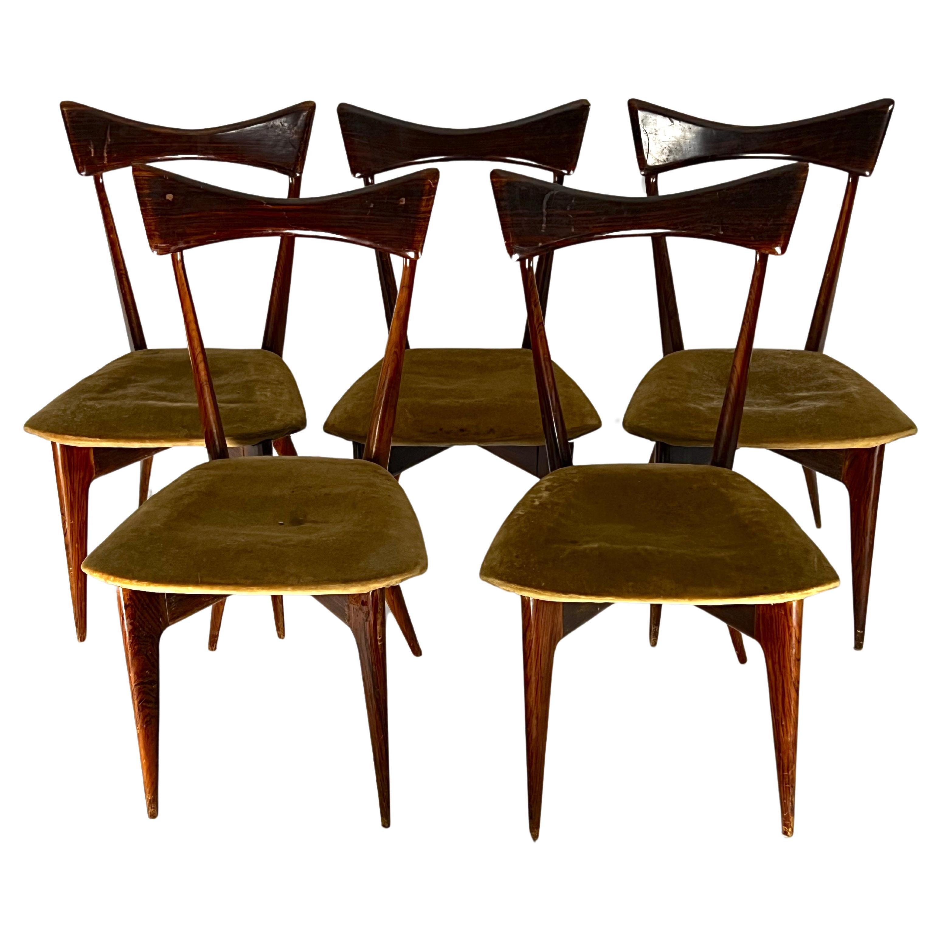 Ico Parisi, ensemble de cinq chaises papillon pour Ariberto Colombo. Italie années 1950