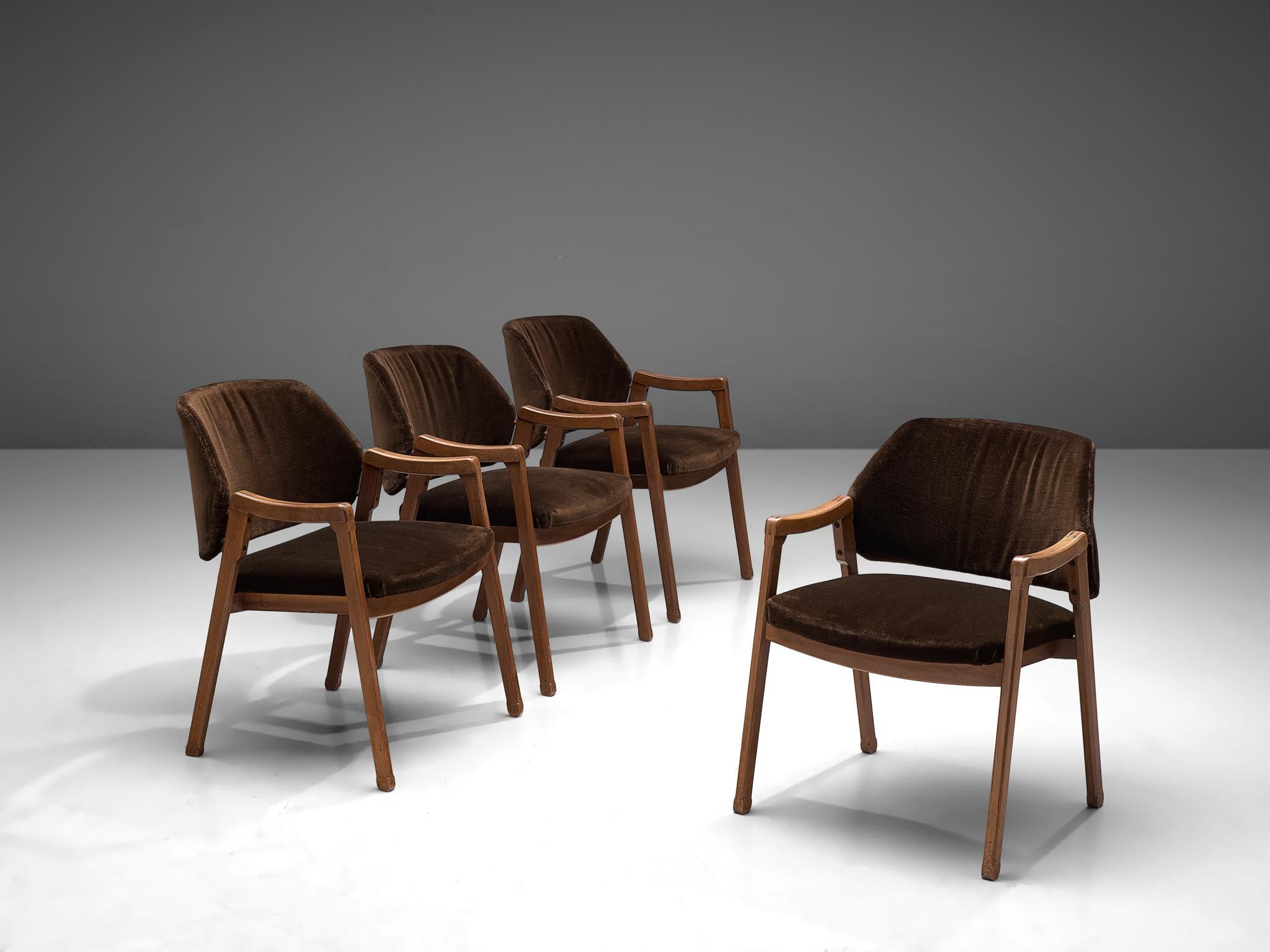 Ico Pairisi for Cassina, four armchairs 