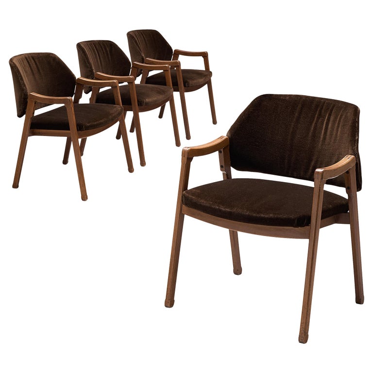 Ico Parisi Set of Four Armchairs for Cassina For Sale
