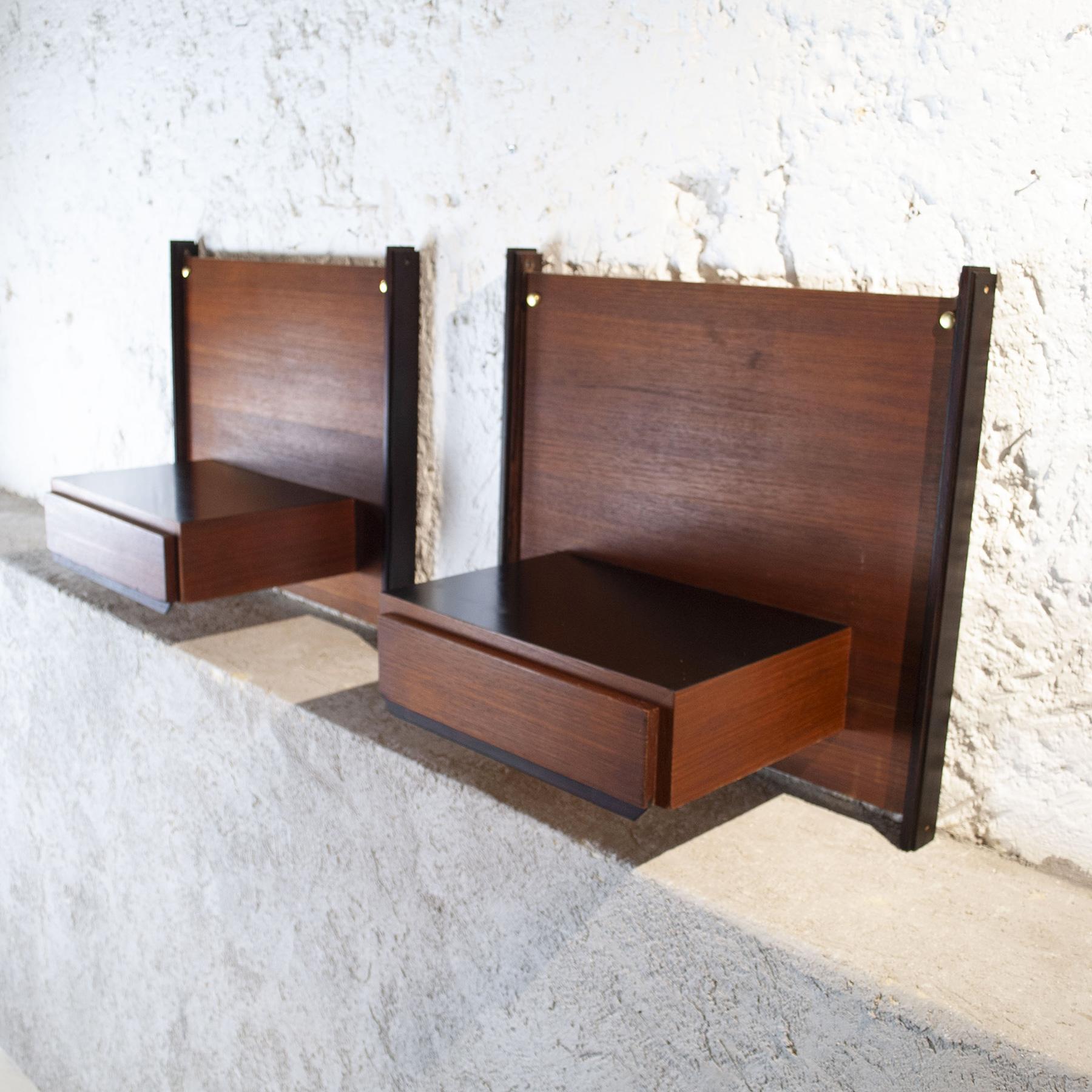 Mid-Century Modern Ico Parisi Set of Two Night Stands Late Sixties For Sale