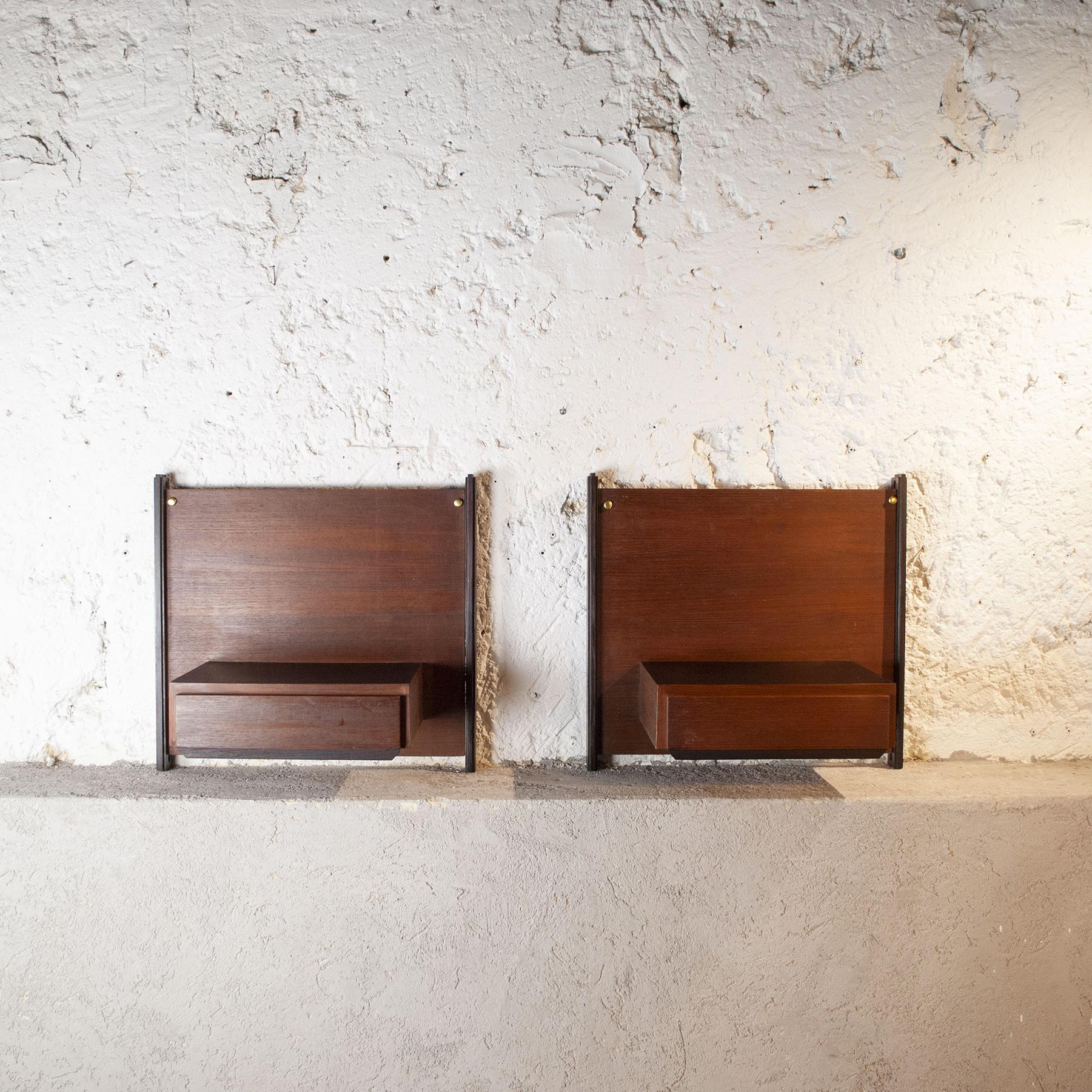 Italian Ico Parisi Set of Two Night Stands Late Sixties For Sale
