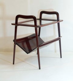 Ico Parisi Side Table with Magazine Holder Italy