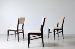Ico Parisi, six shaped wooden chairs