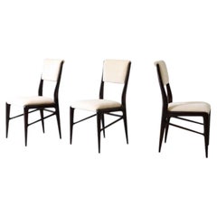 Ico Parisi, six shaped wooden chairs
