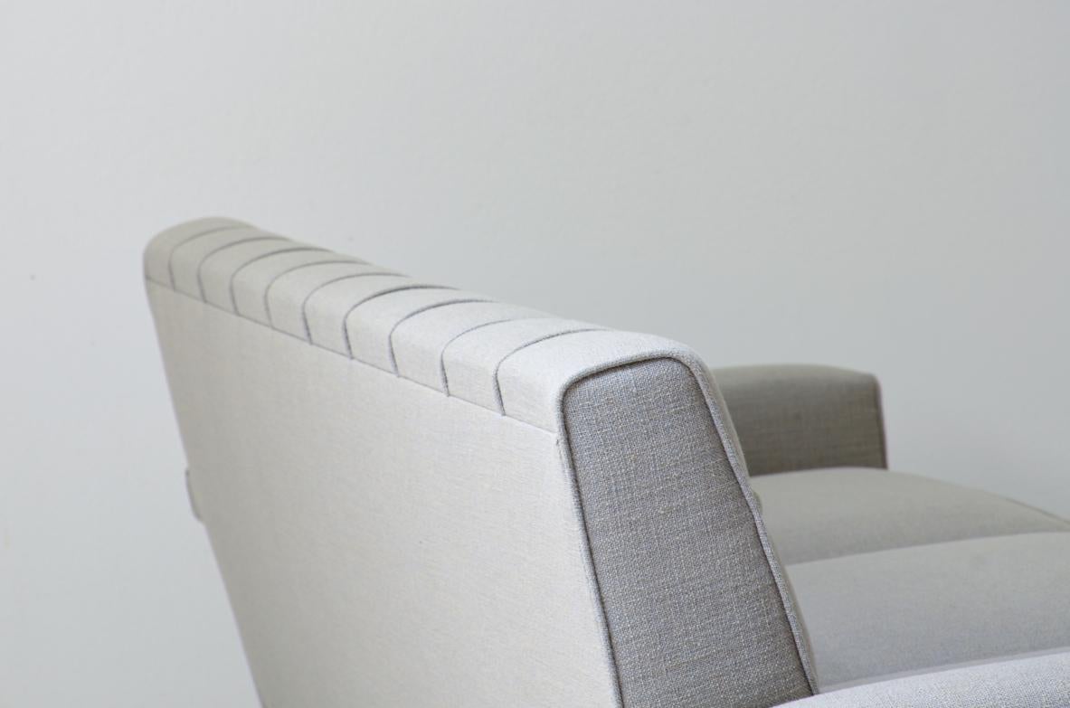 Ico Parisi-Sofa, Modell 875 aus Stahl und gepolstertem Stoff im Angebot 2