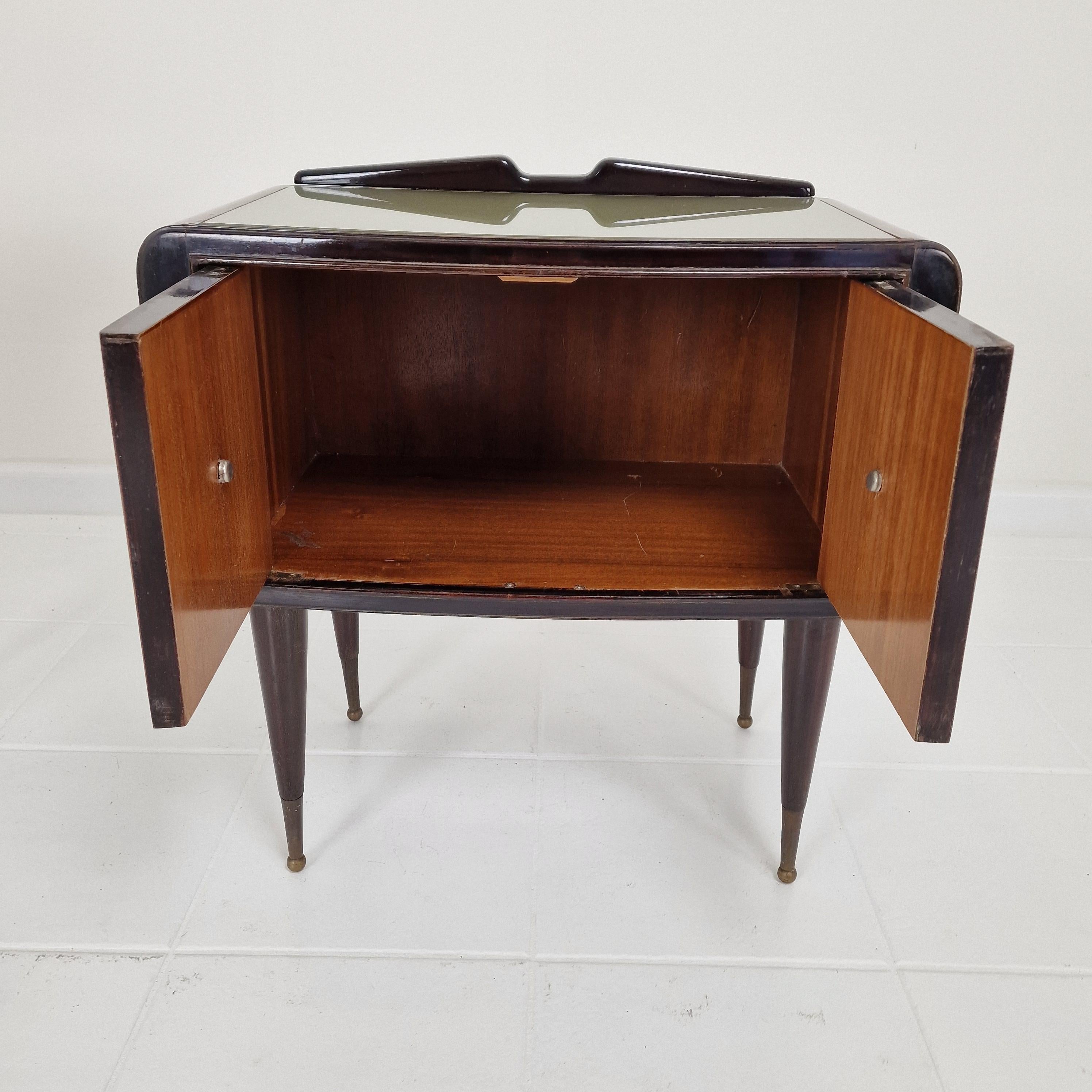 Ico Parisi Style Bedside Tables or Nightstands, Italy 1950's 3