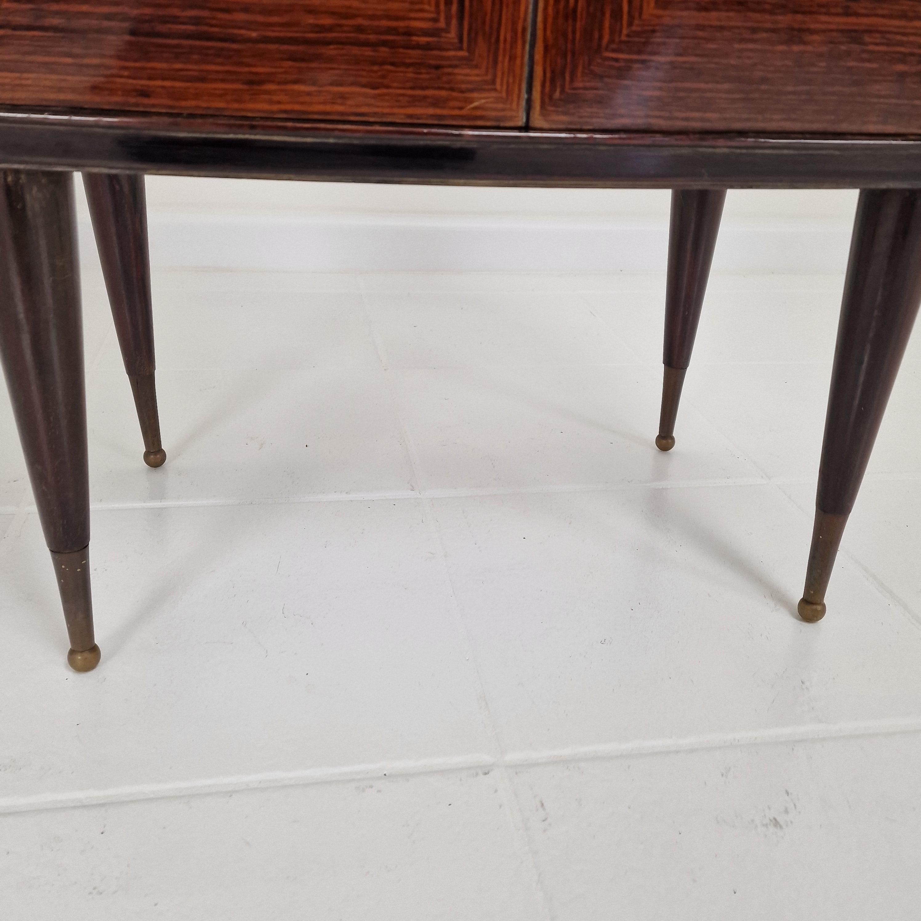 Ico Parisi Style Bedside Tables or Nightstands, Italy 1950's 5