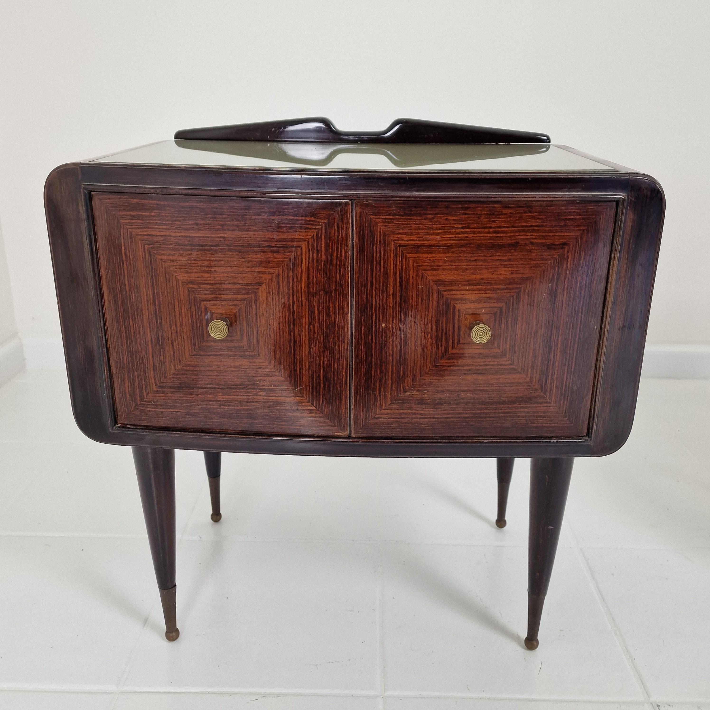 Ico Parisi Style Bedside Tables or Nightstands, Italy 1950's 7