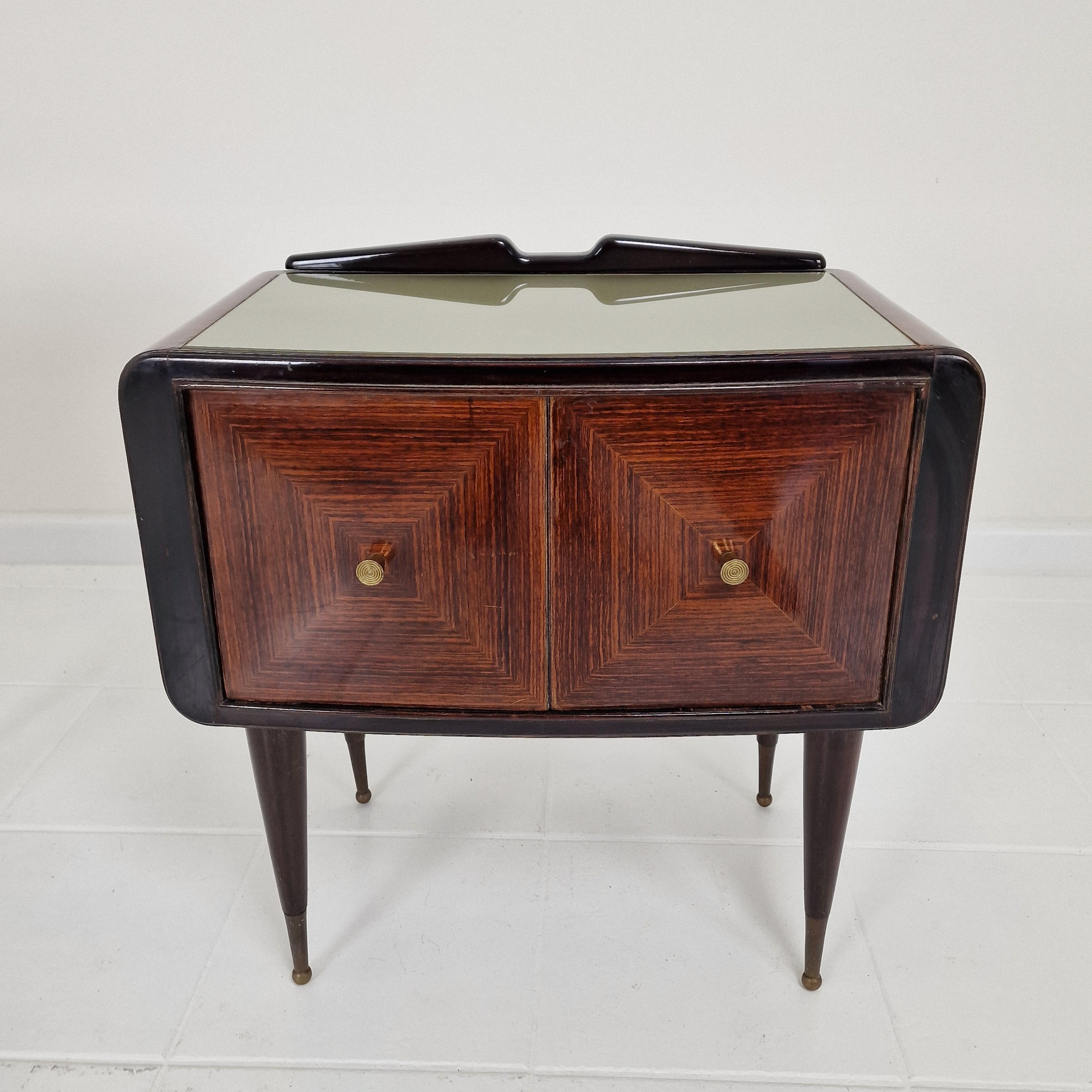 Ico Parisi Style Bedside Tables or Nightstands, Italy 1950's 1