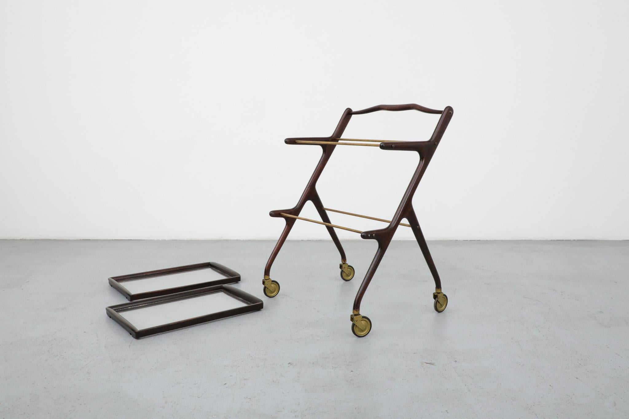 Carrito de bar o carrito de té italiano estilo Ico Parisi de Cesare Lacca en venta 10