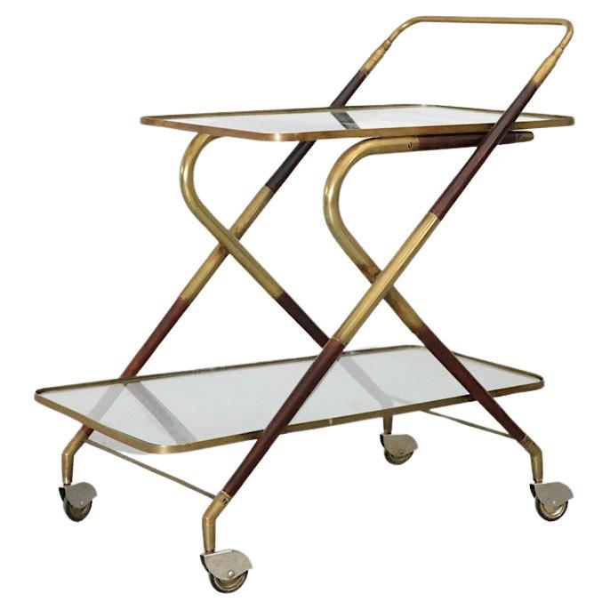 Carrito Servidor Italiano de Latón Estilo Ico Parisi de Cesare Lacca