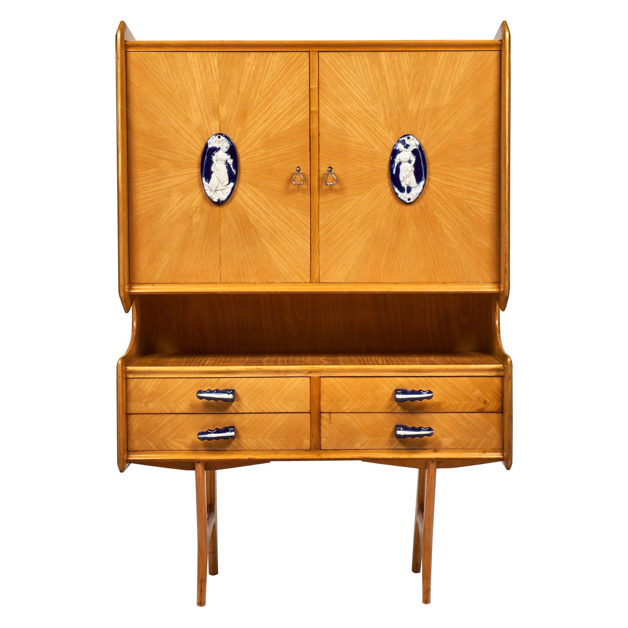 Ico Parisi Style Italian Vintage Cabinet