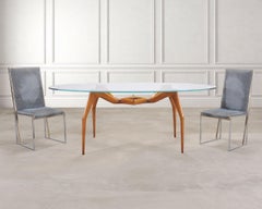 Ico Parisi Style Italian Walnut Spider Leg Dining Table