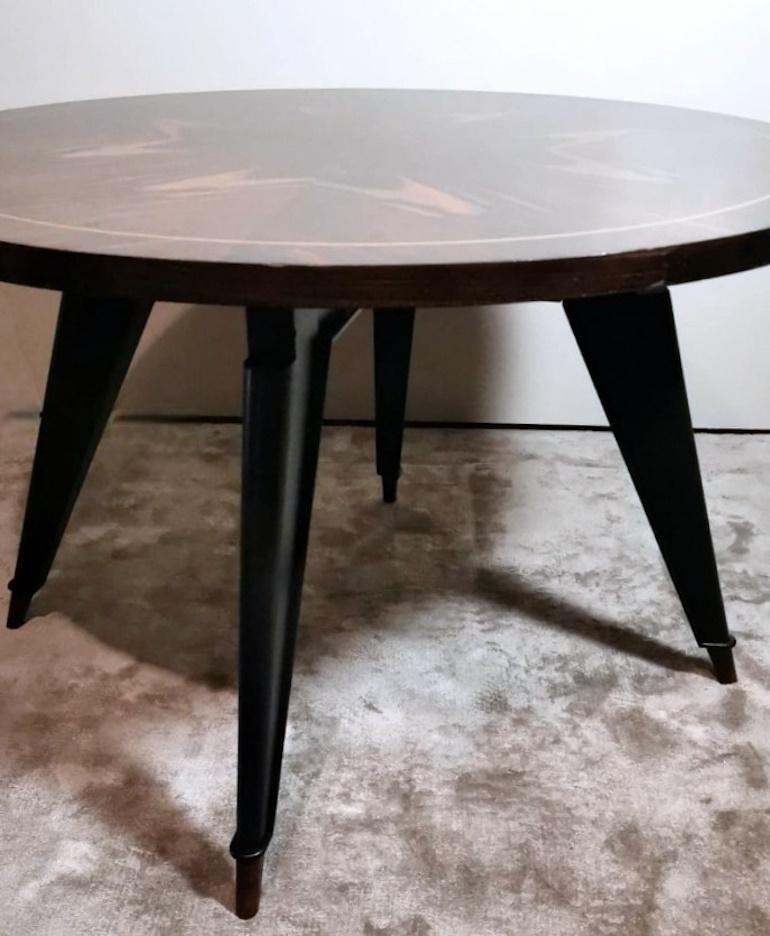 Ico Parisi Style Large Round Italian Coffee Table For Sale 6