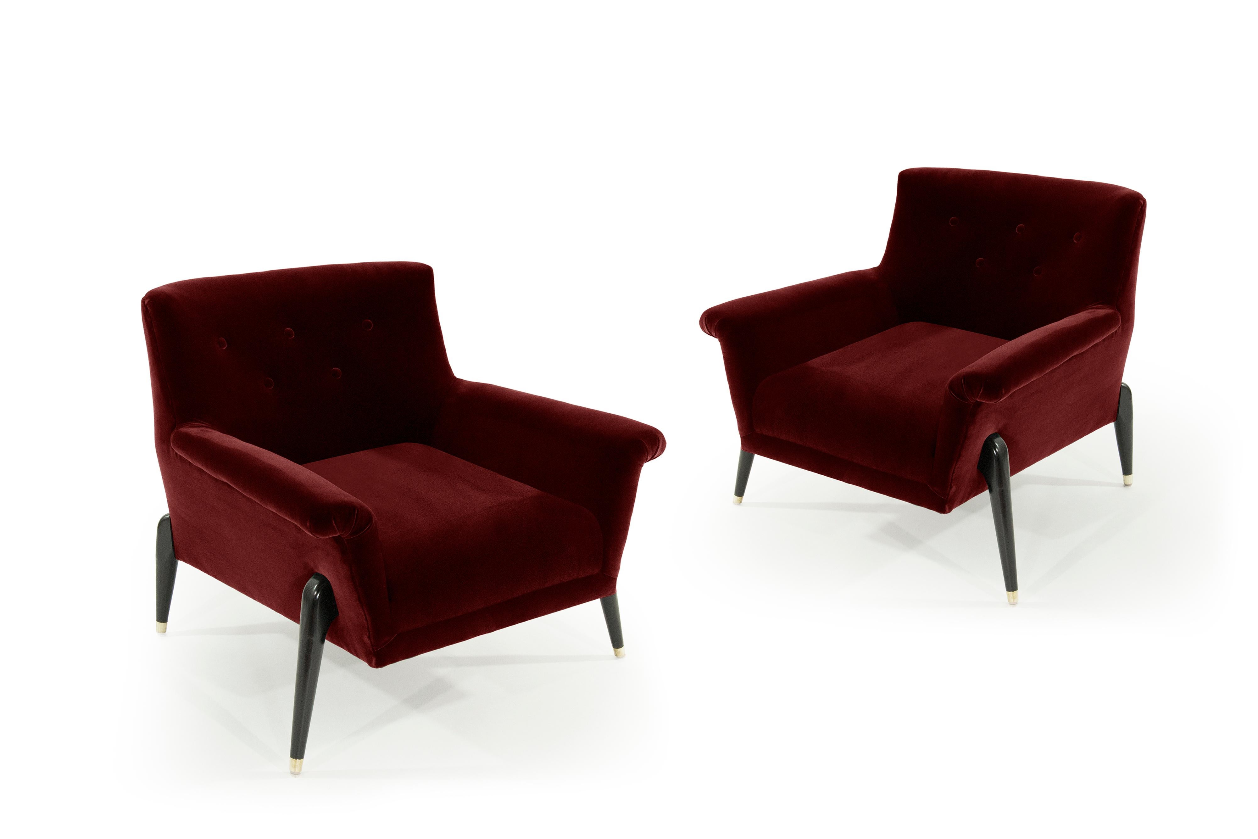 20th Century Ico Parisi Style Spider Leg Lounge Chairs, Italy, 1960s