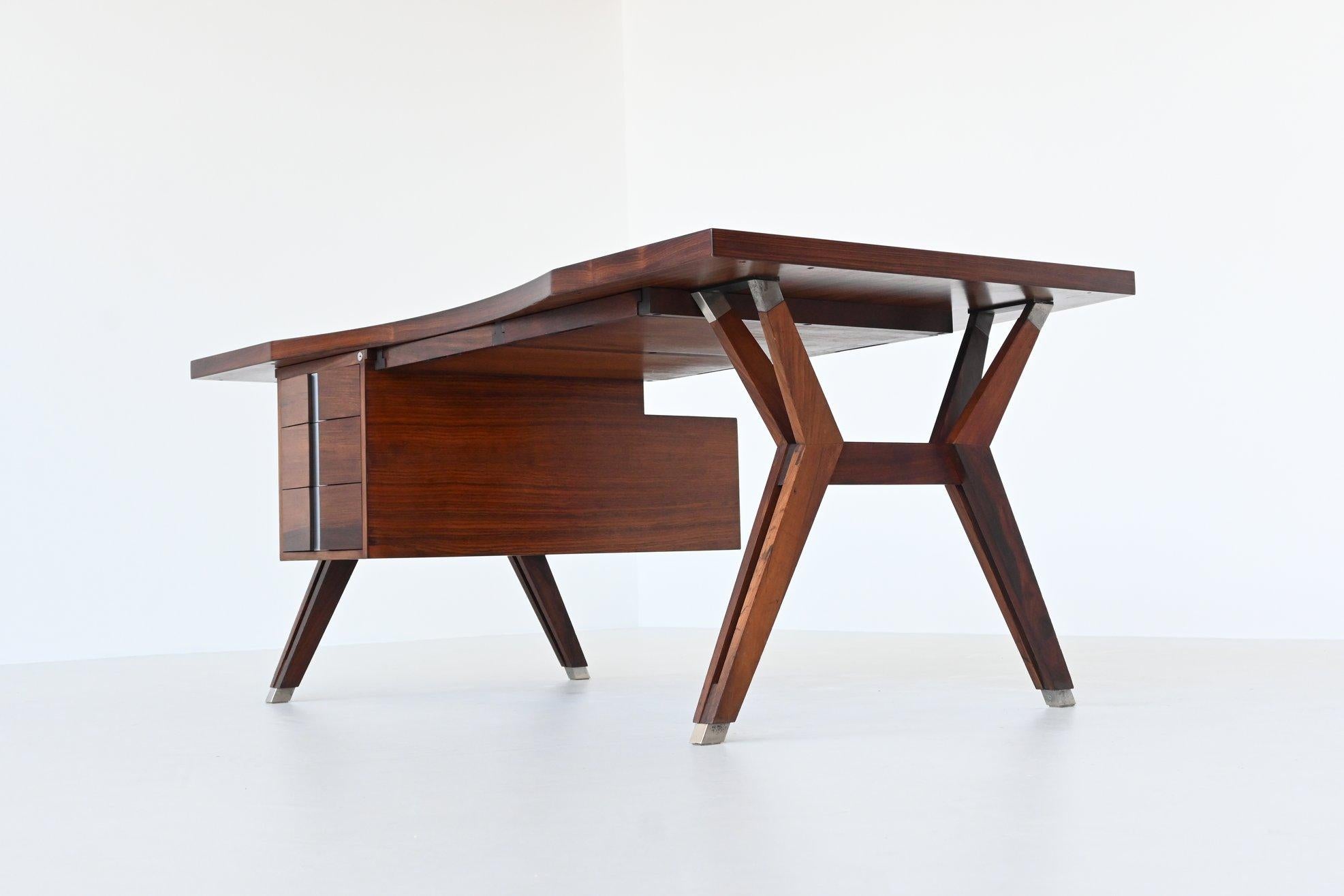 Ico Parisi Terni Executive Desk Rosewood Mim Roma, Italy, 1958 8