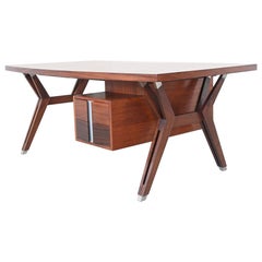 Ico Parisi Terni Executive Desk Rosewood Mim Roma, Italy, 1958