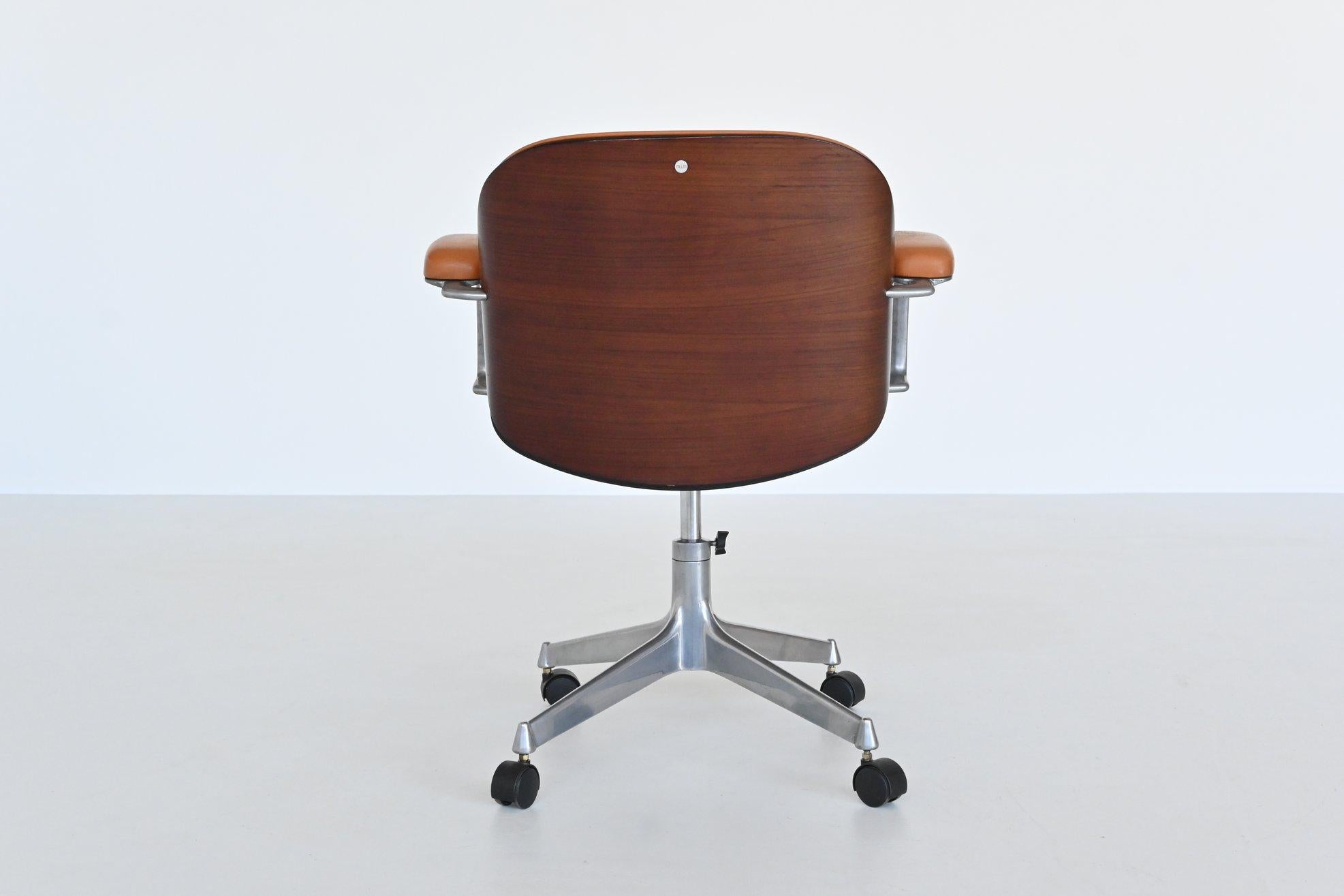 Mid-Century Modern Ico Parisi Terni Swivel Desk Chair MIM Roma, Italy, 1960