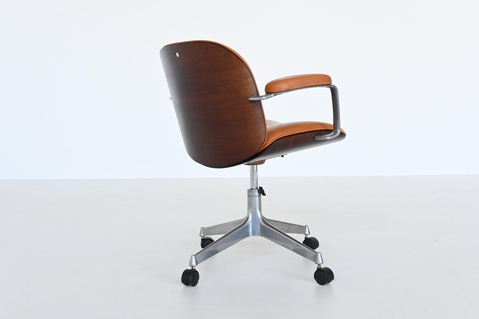 Italian Ico Parisi Terni Swivel Desk Chair MIM Roma, Italy, 1960