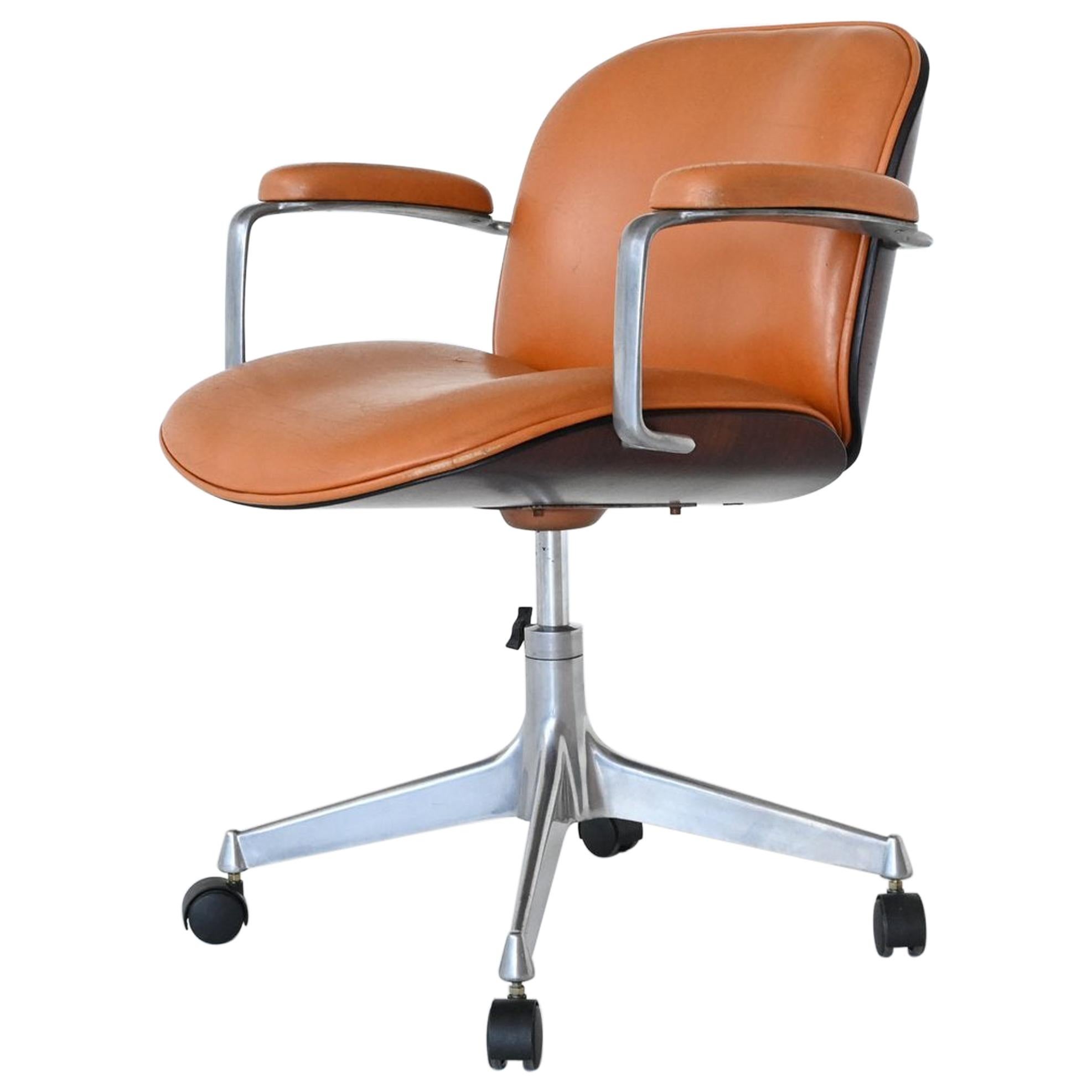 Ico Parisi Terni Swivel Desk Chair MIM Roma, Italy, 1960