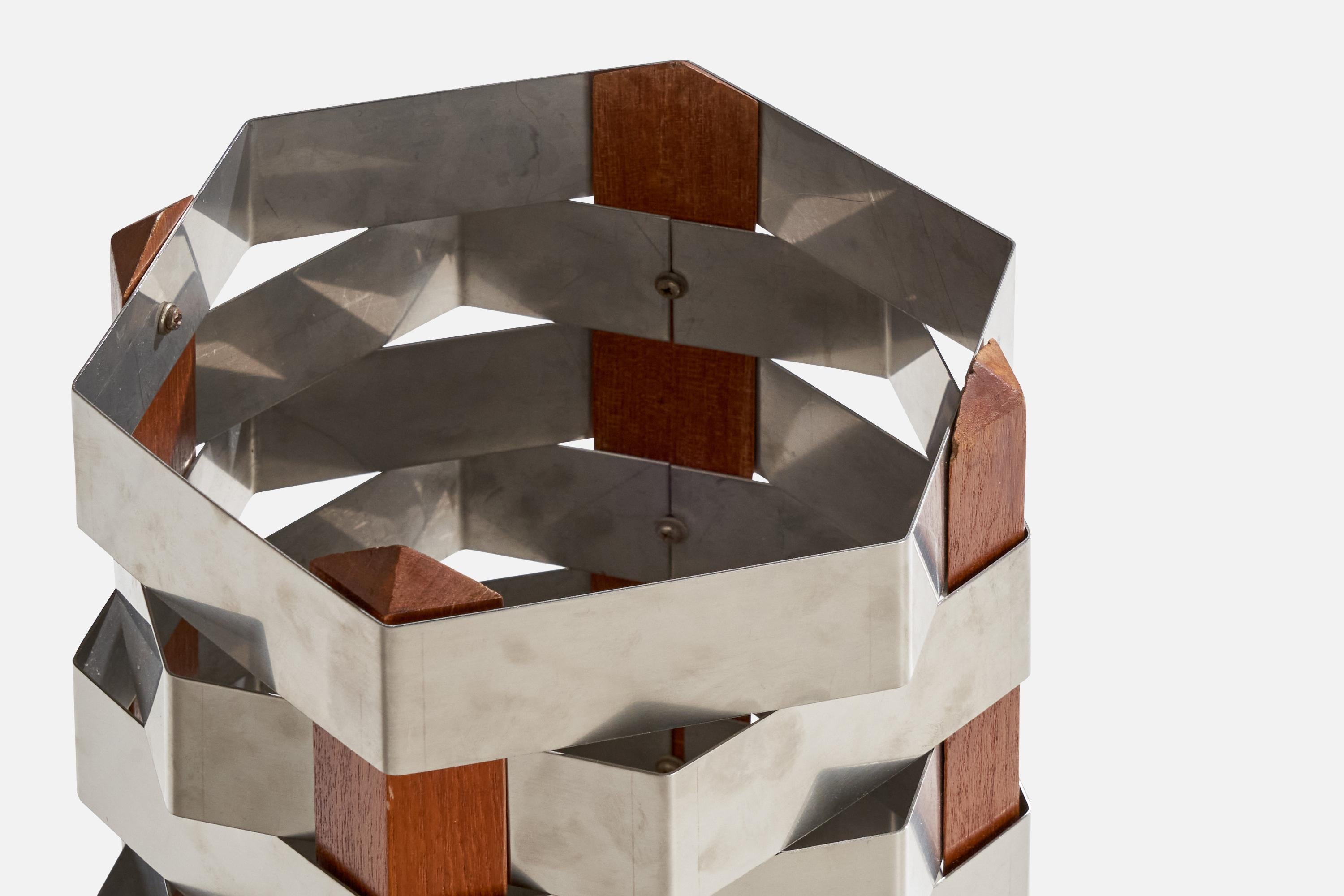 Ico Parisi, Paragüero, Teca, Acero inoxidable, Italia, 1959 1
