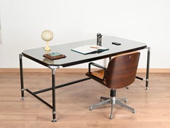 Ico Parisi „Urio“ Chefschreibtisch, MIM Roma, Italien 1950er Jahre