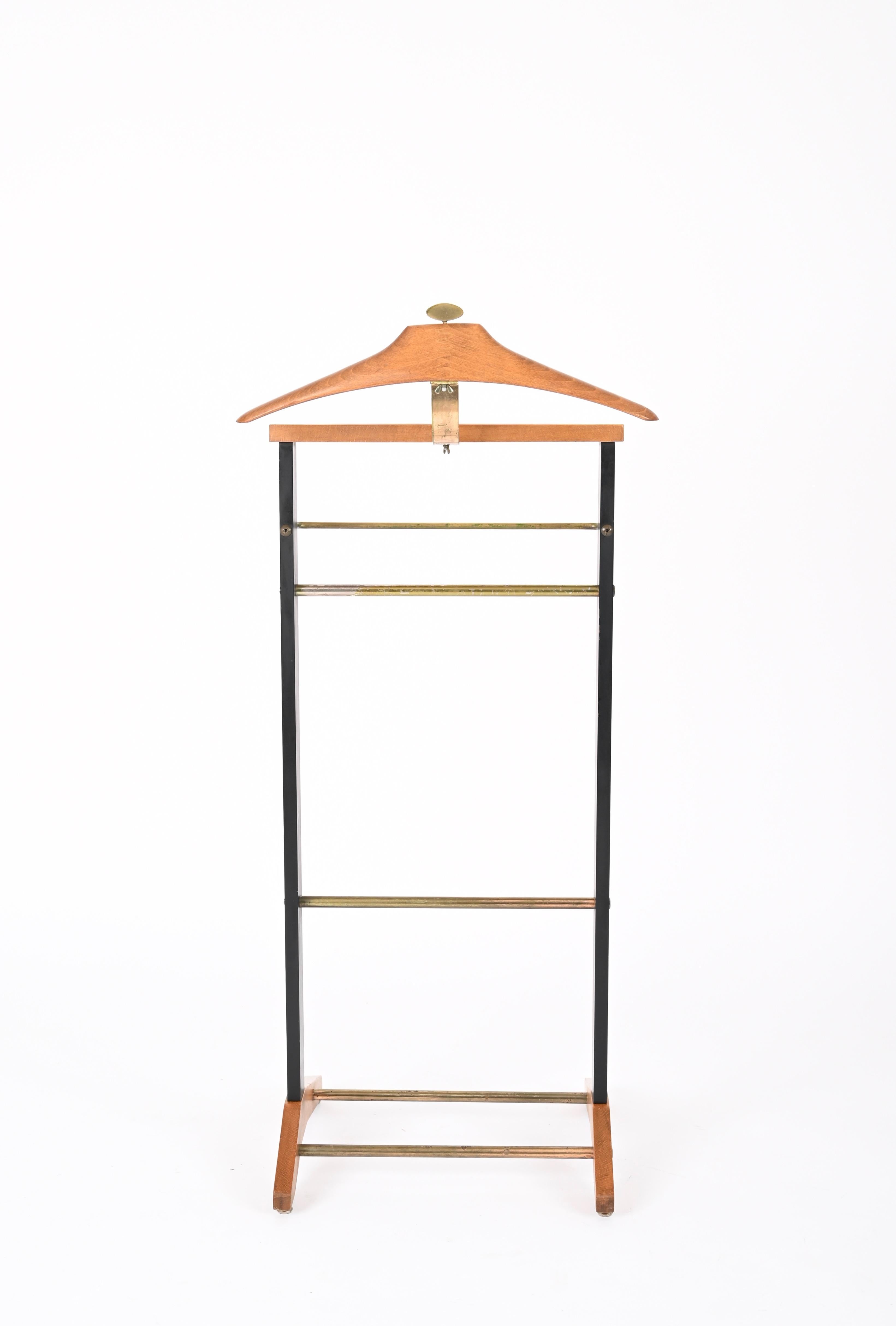 Ico Parisi Valet Beech and Brass Coat Stand for Fratelli Reguitti, Italy 1960s For Sale 7